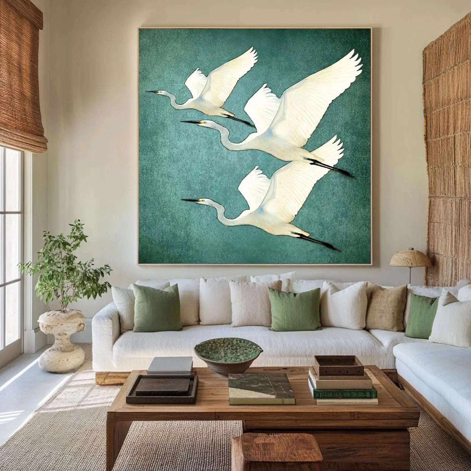 Textured Avian Elegance | Viridian Wings