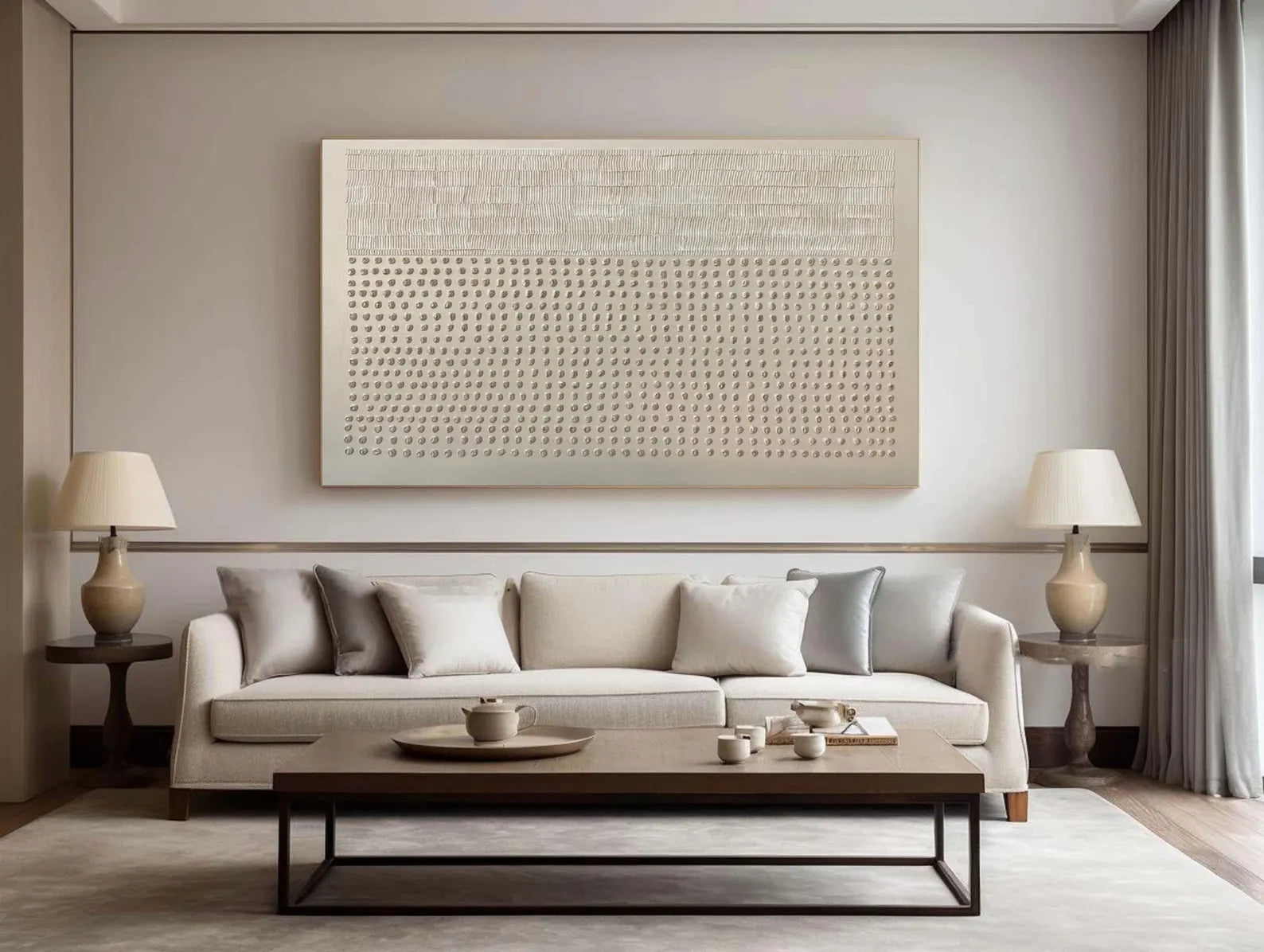 Textured Grid Refinement | Beige Pattern