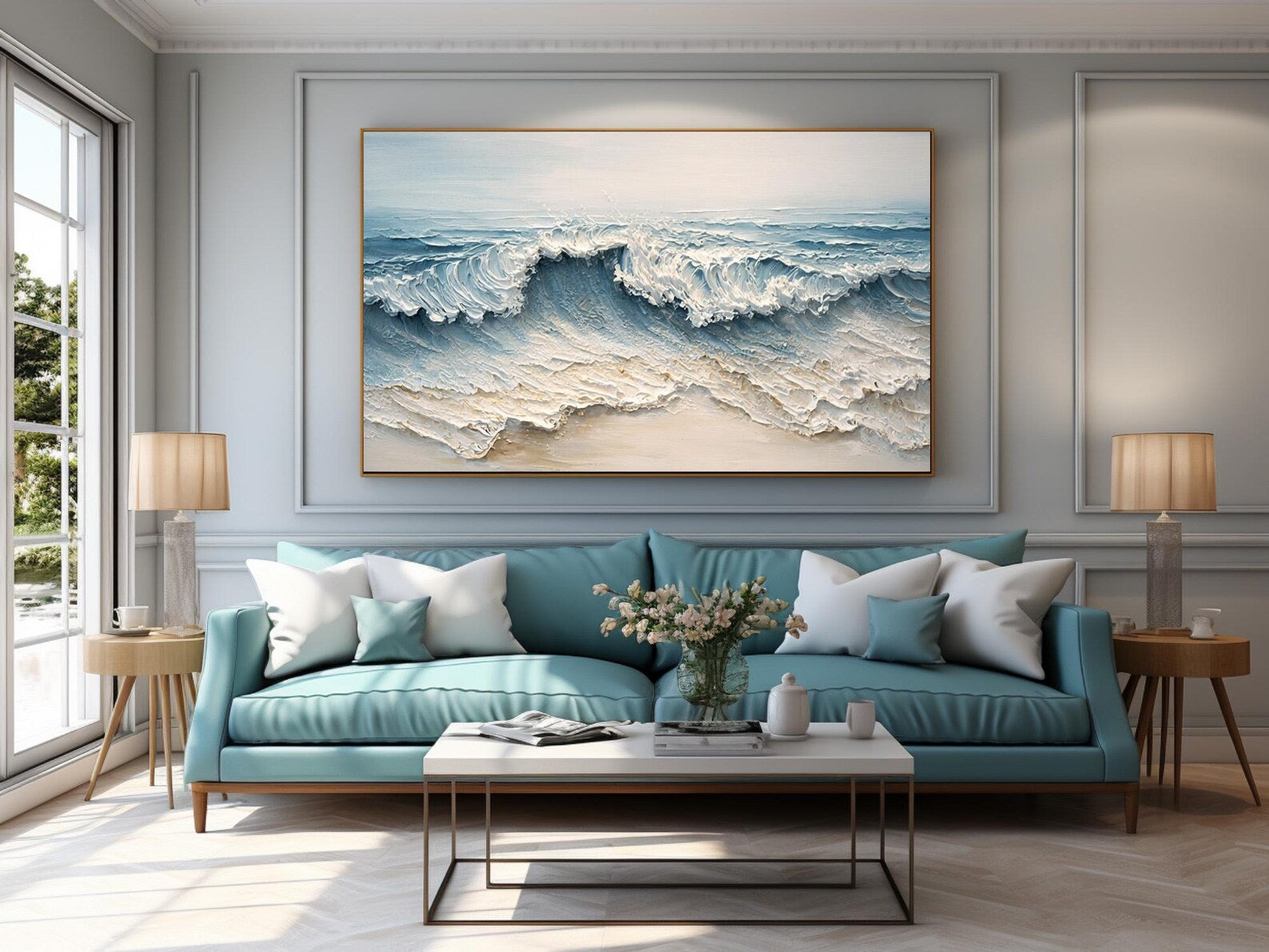 Textured Coastal Opulence | Blue Crest