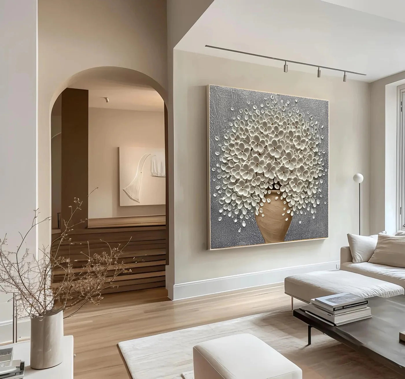 Textured Blossom Grandeur | Luminous Sophistication