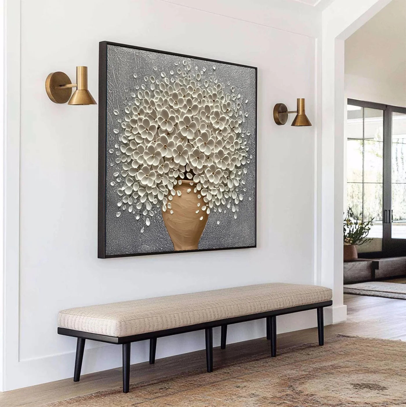 Textured Blossom Grandeur | Luminous Sophistication