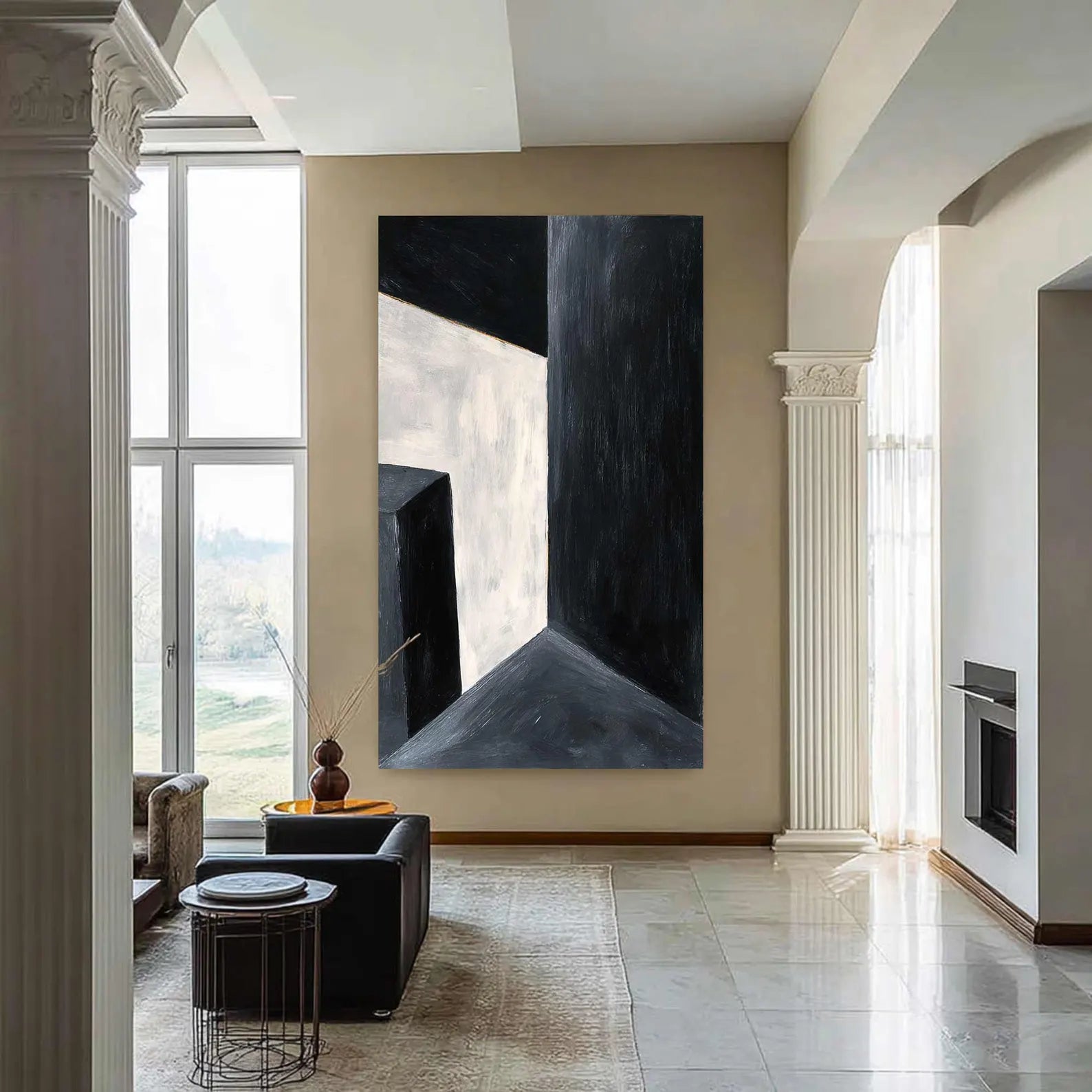 Geometric Monochrome Art | Modern Refinement