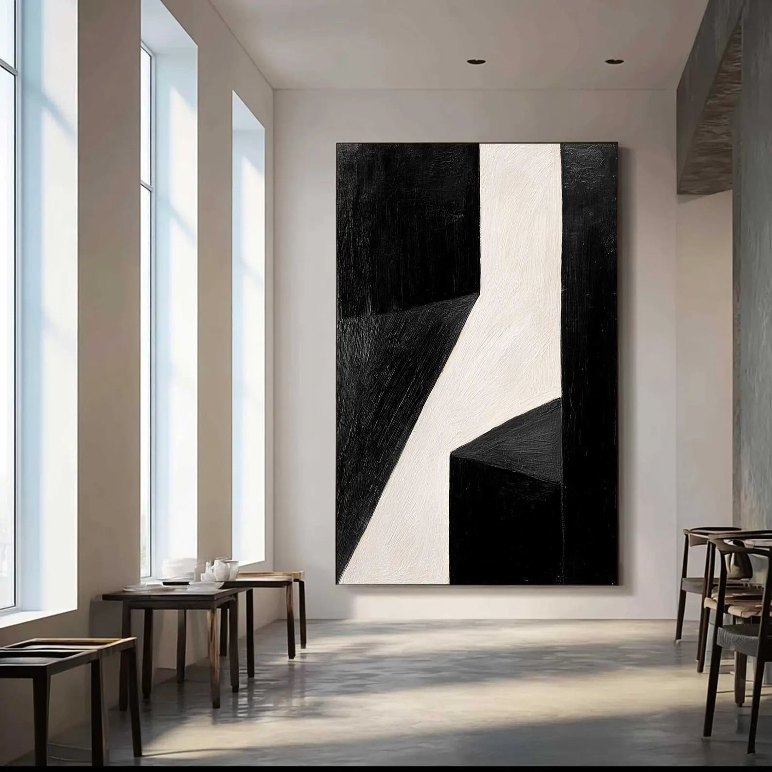 Geometric Black-White Art | Edgy Elegance