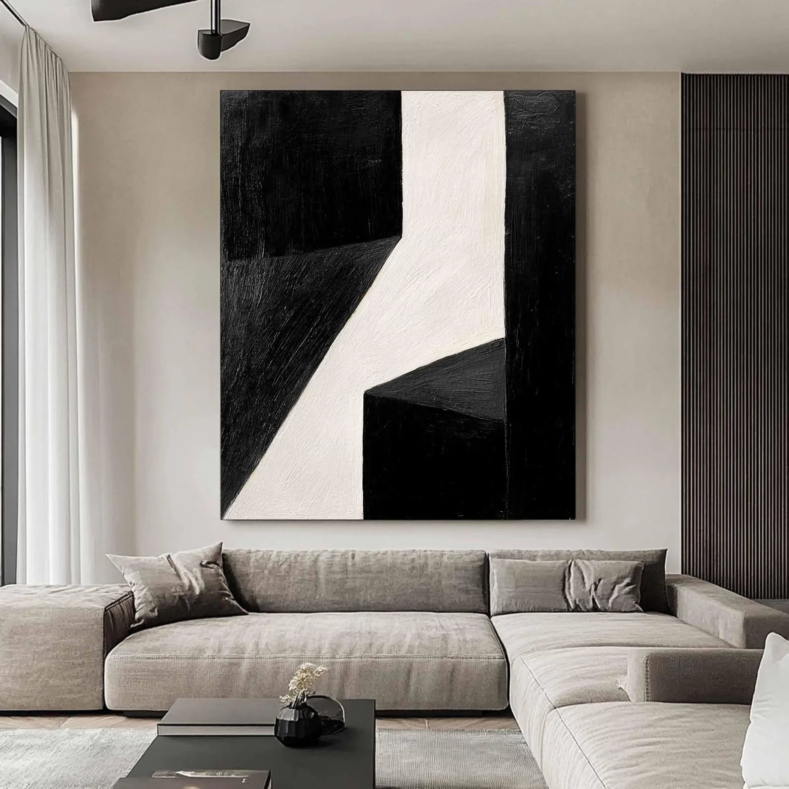 Geometric Black-White Art | Edgy Elegance