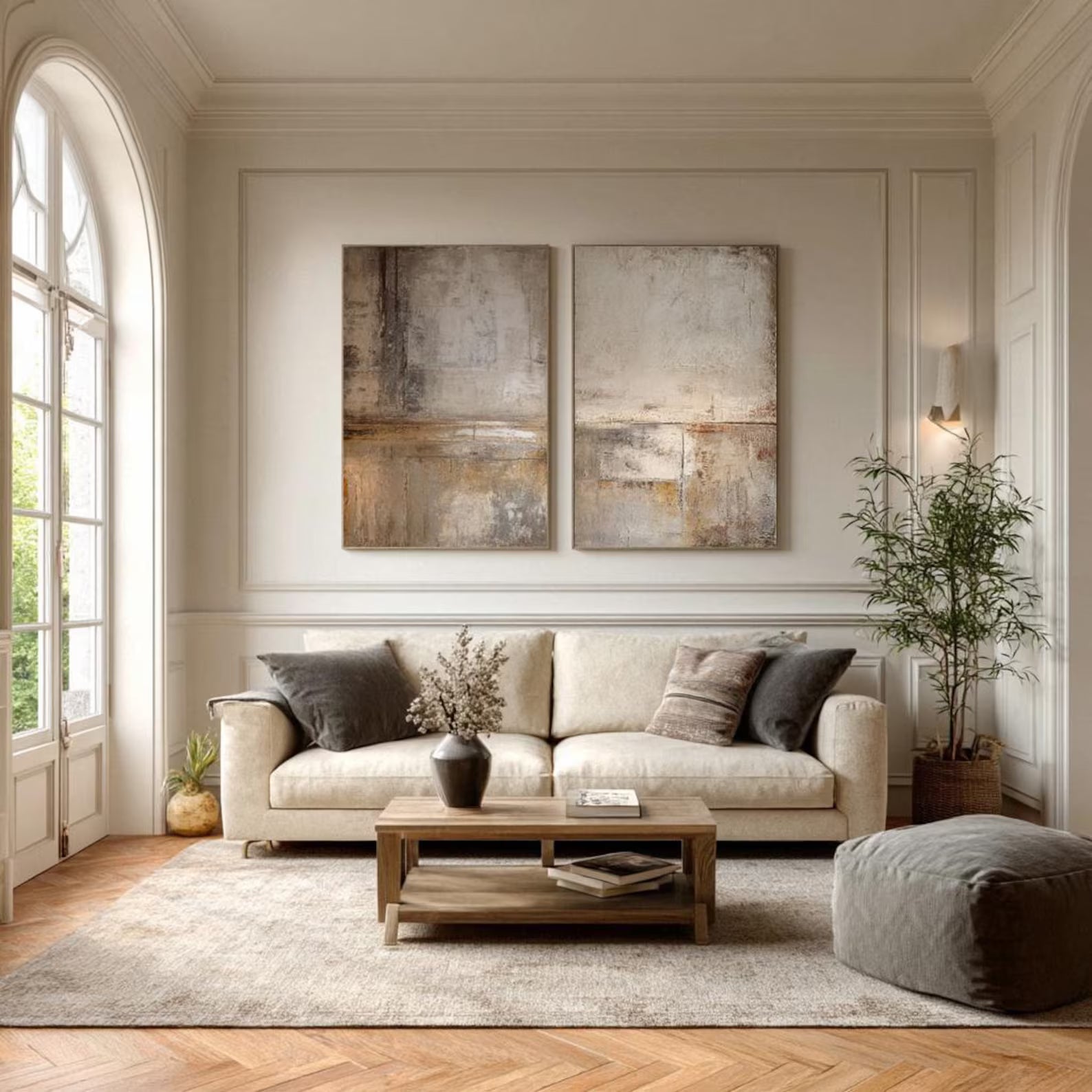Weathered Earth Tones | Textured Pair