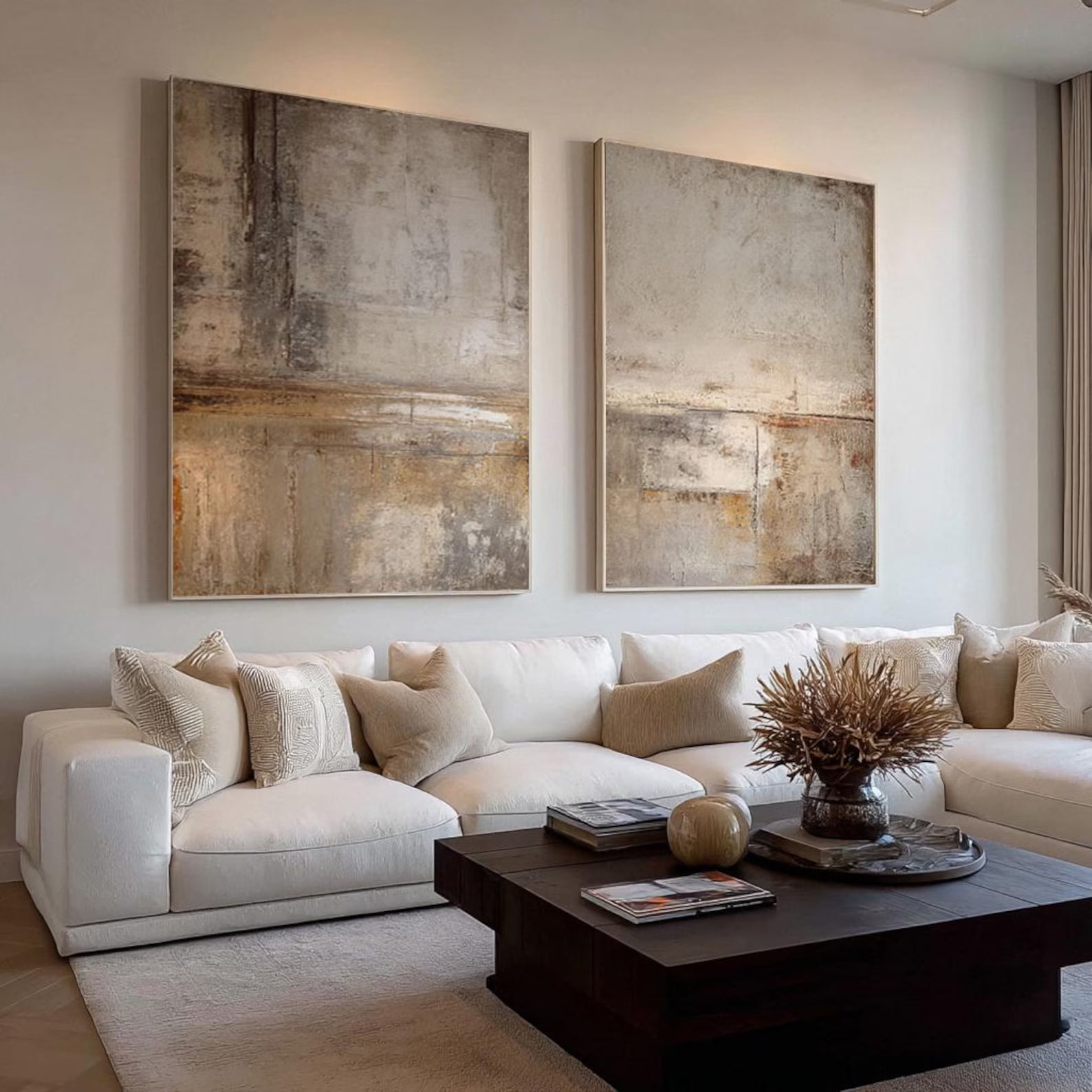 Weathered Earth Tones | Textured Pair