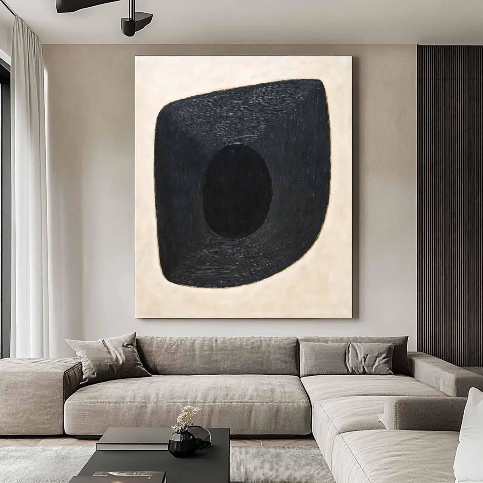 Geometric Monochrome Form | Bold Tranquility