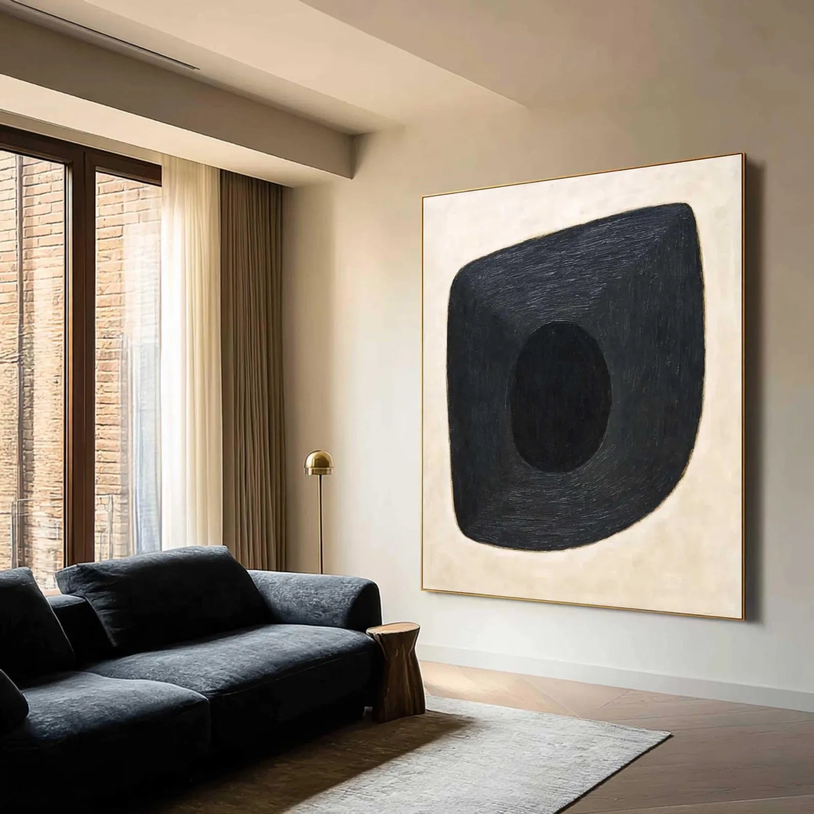 Geometric Monochrome Form | Bold Tranquility