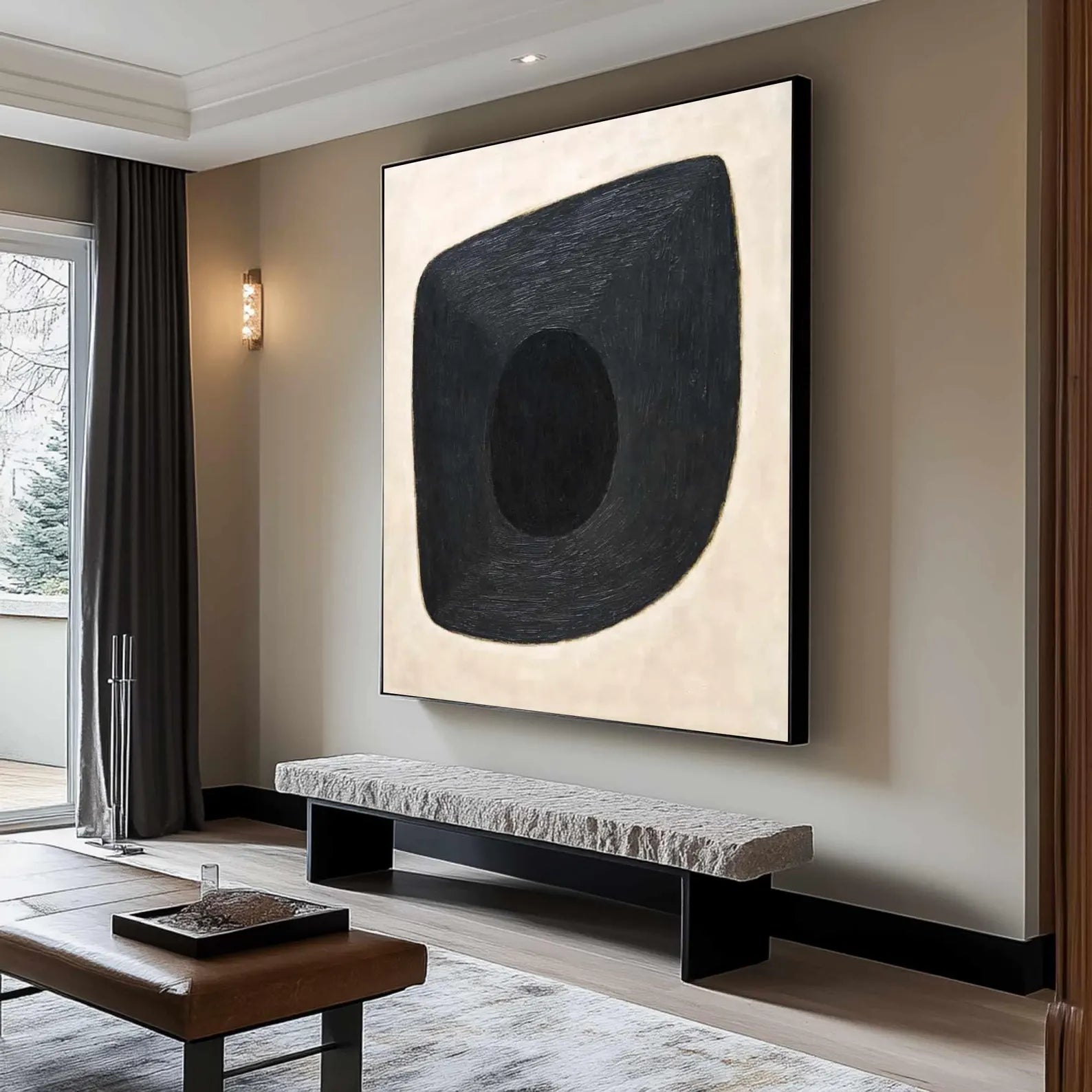 Geometric Monochrome Form | Bold Tranquility