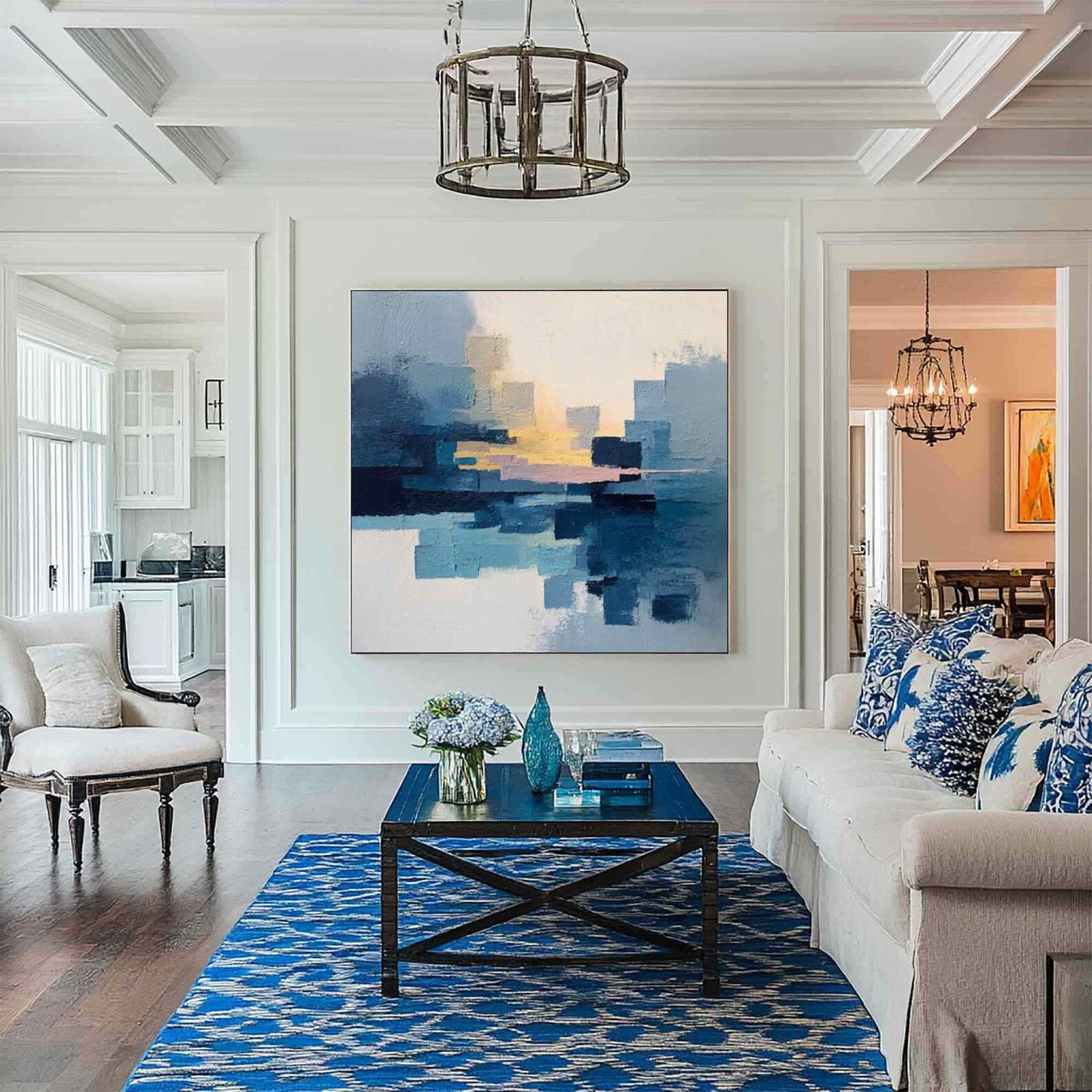Abstract Blue Hue Art | Modern Sophistication