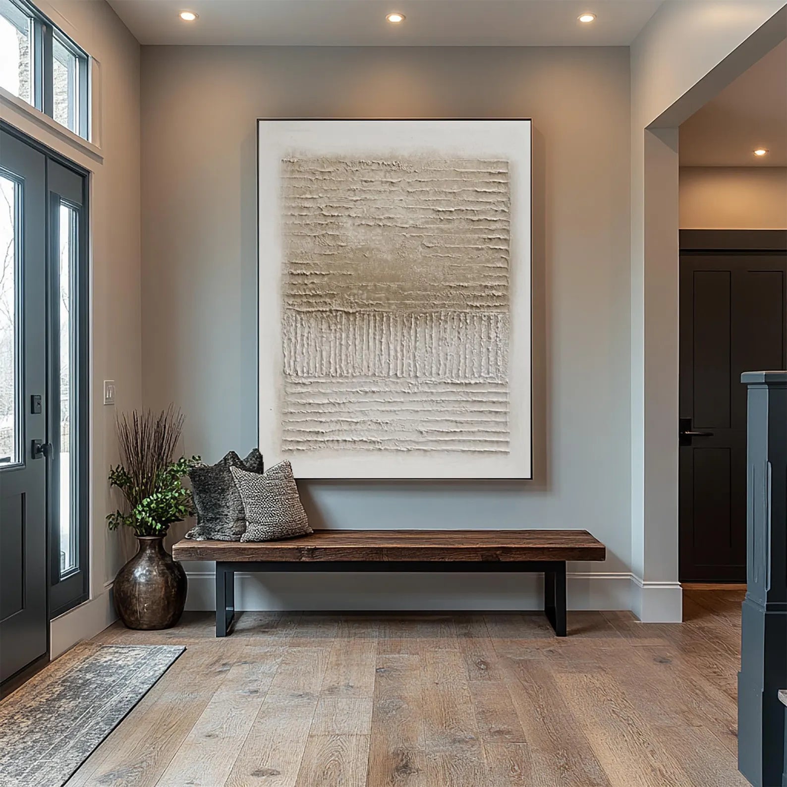 Textured Layered Serenity | Beige Rhythm