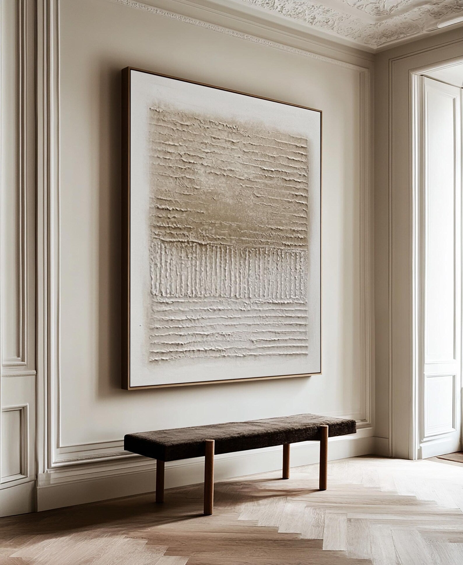 Textured Layered Serenity | Beige Rhythm