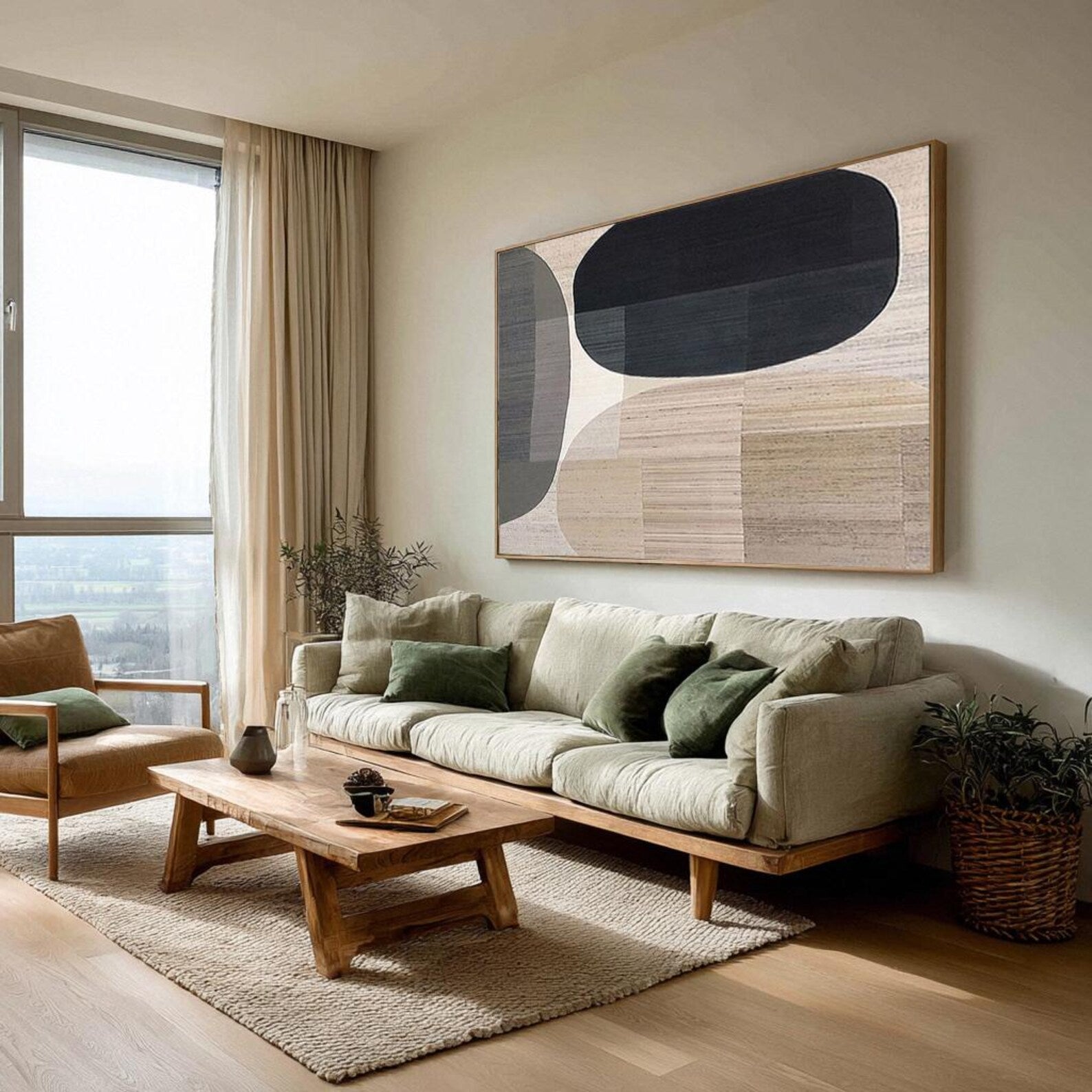 Textured Curved Geometrics | Neutral Hues