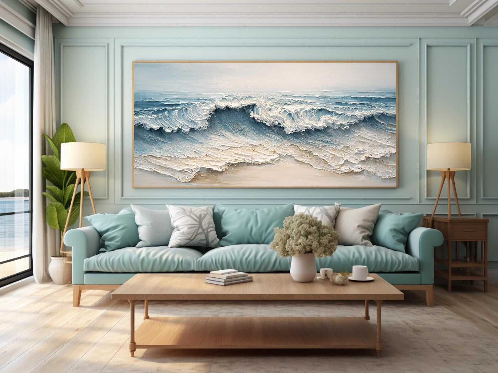 Textured Coastal Opulence | Blue Crest