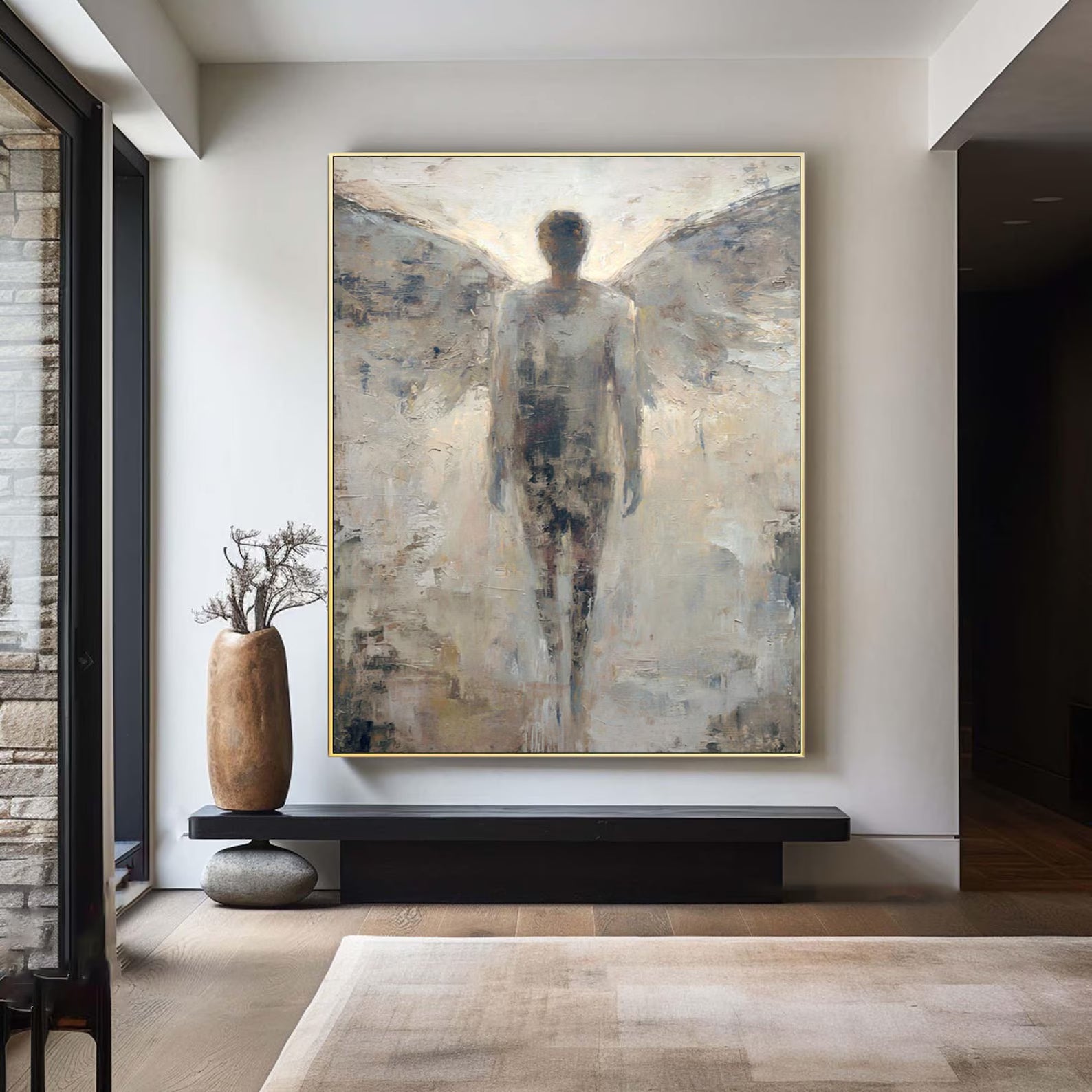 Ethereal Angelic Figures | Gray Duo