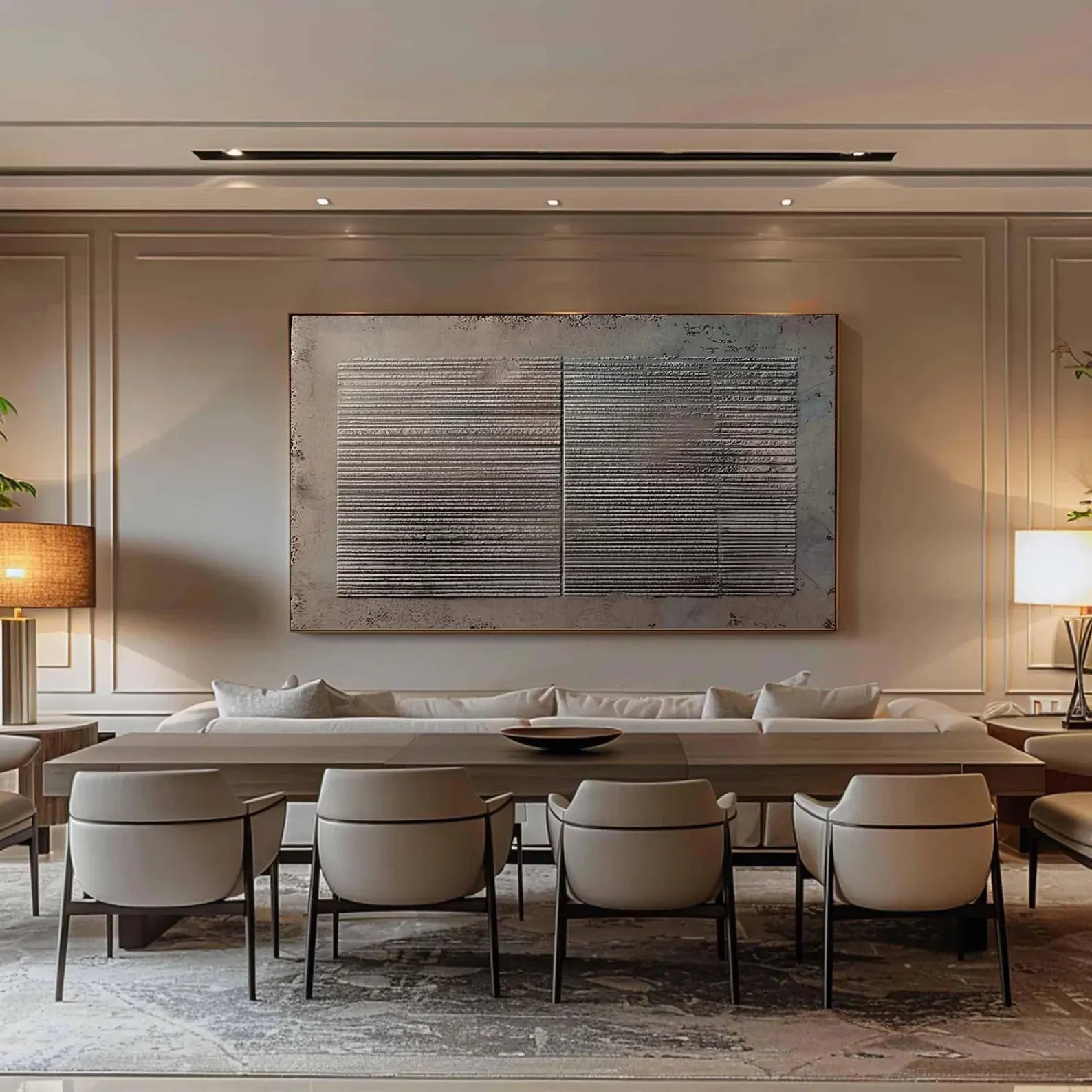 Textured Linear Composition | Elegant Tranquility