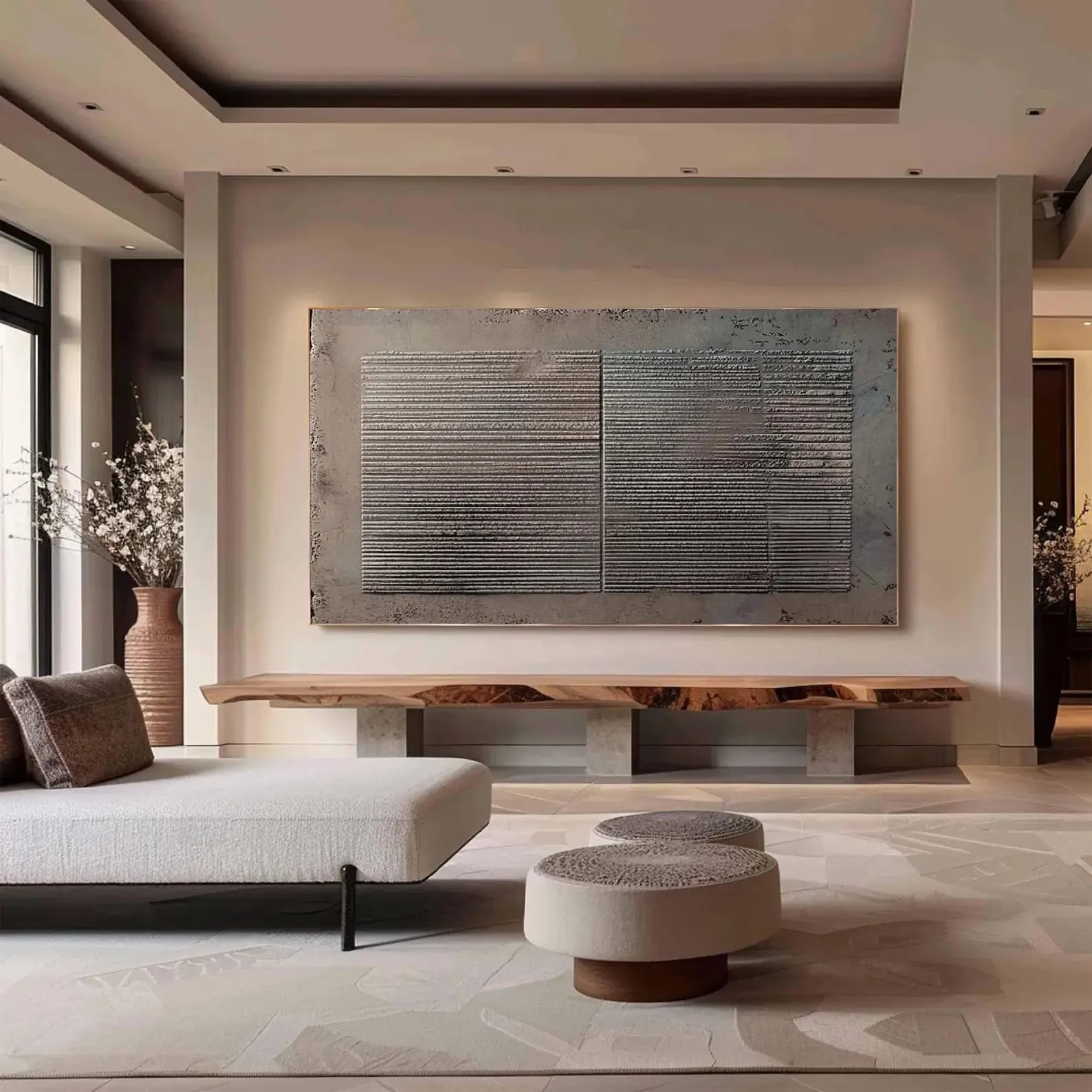 Textured Linear Composition | Elegant Tranquility