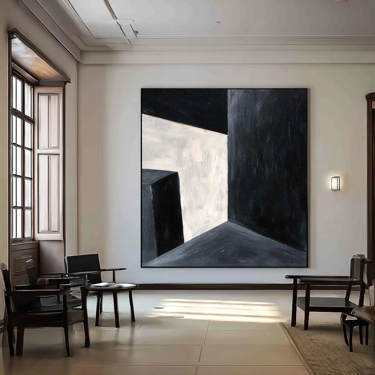 Geometric Monochrome Art | Modern Refinement