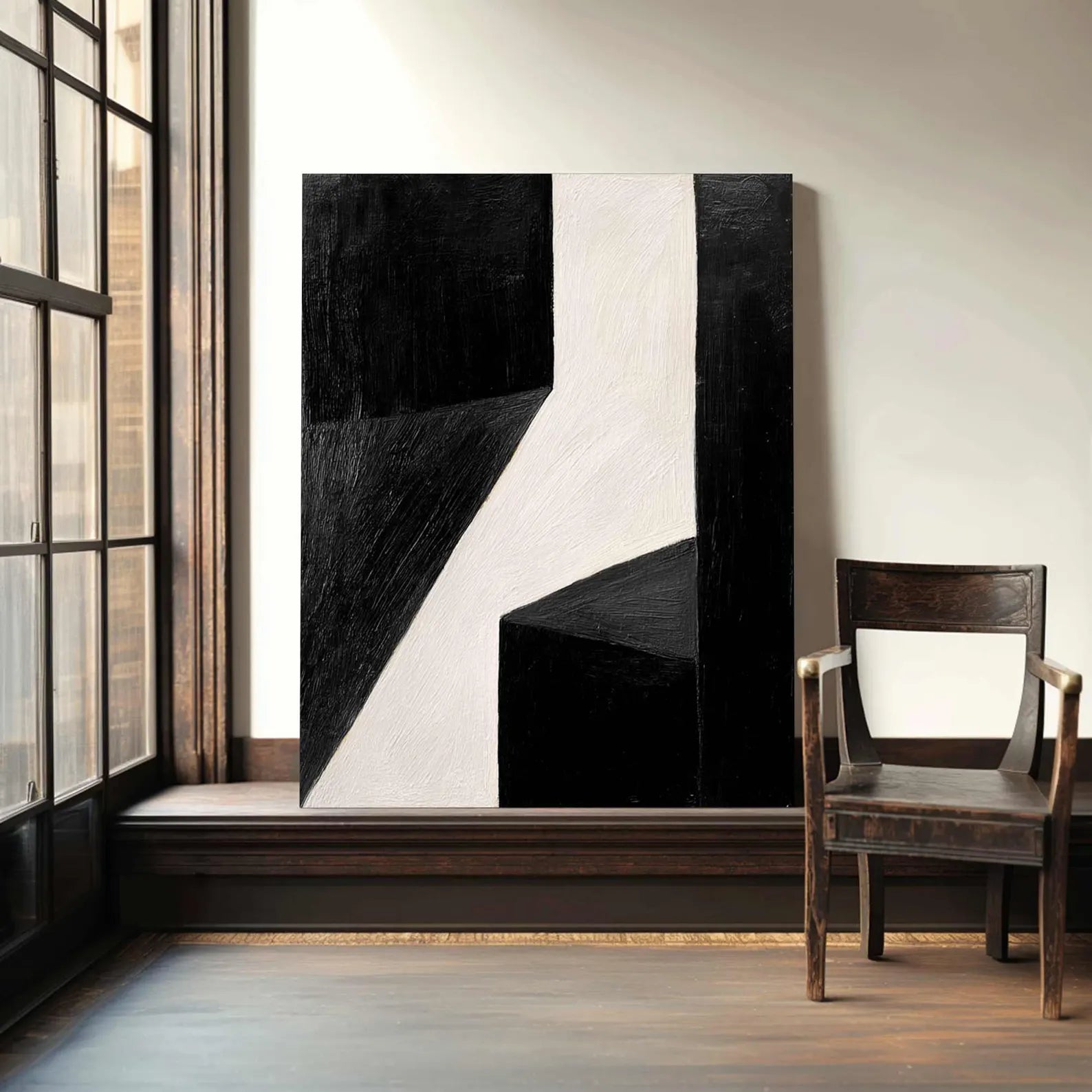 Geometric Black-White Art | Edgy Elegance