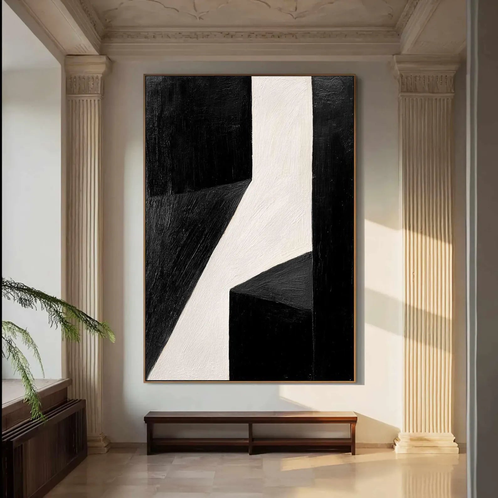 Geometric Black-White Art | Edgy Elegance