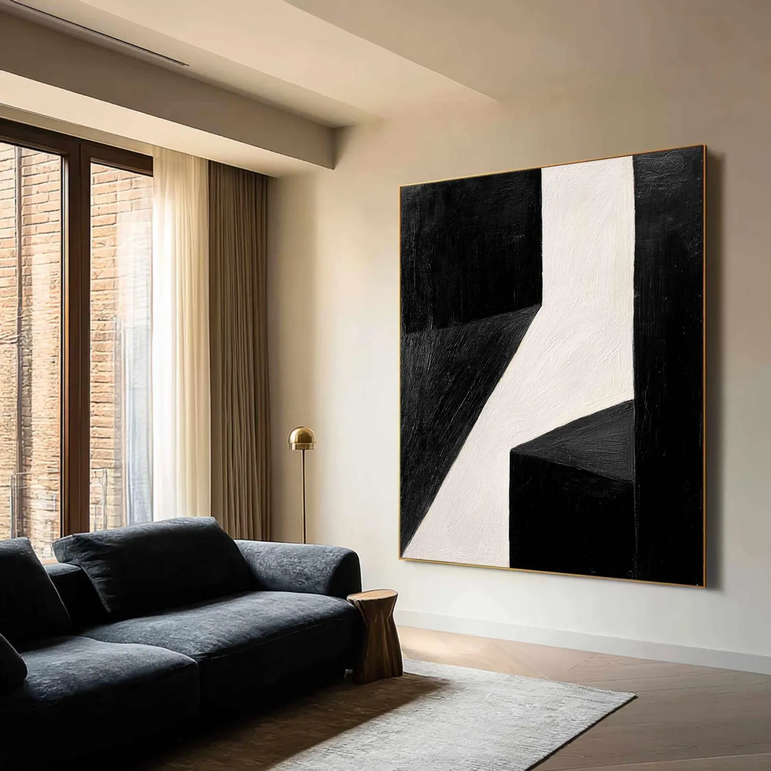 Geometric Black-White Art | Edgy Elegance