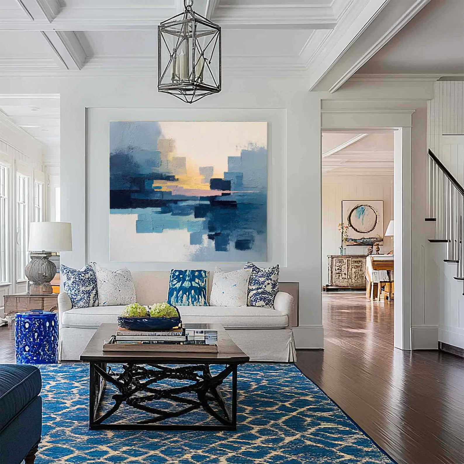 Abstract Blue Hue Art | Modern Sophistication