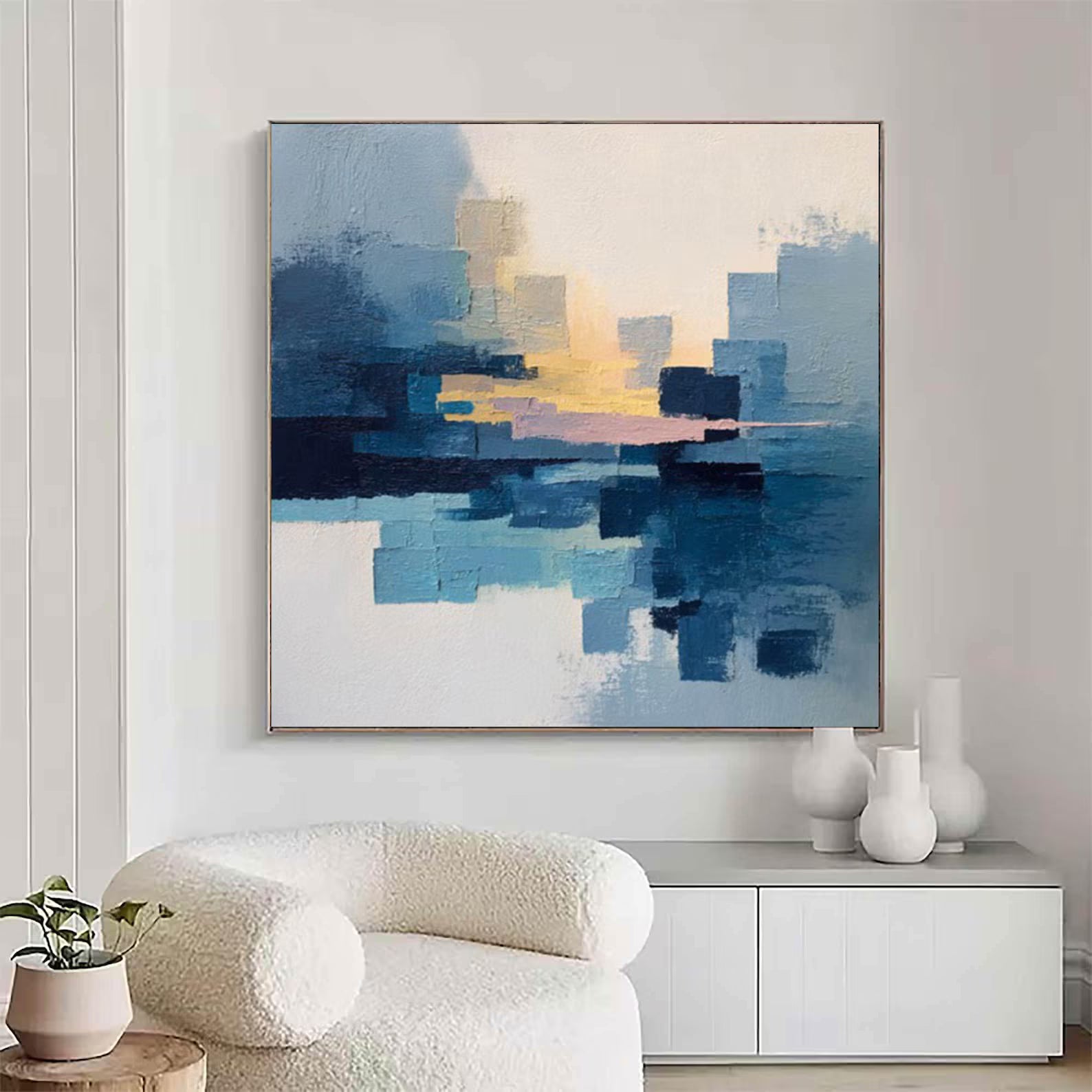 Abstract Blue Hue Art | Modern Sophistication