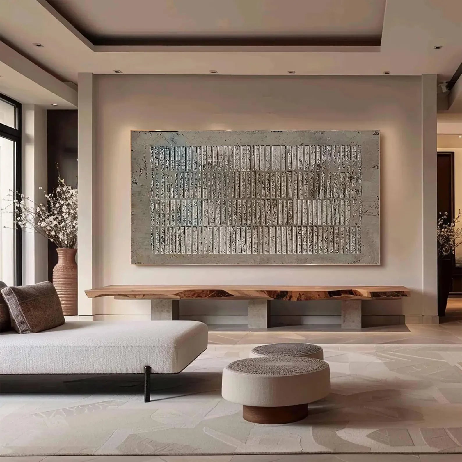 Textured Linear Earth Tones | Polished Calm