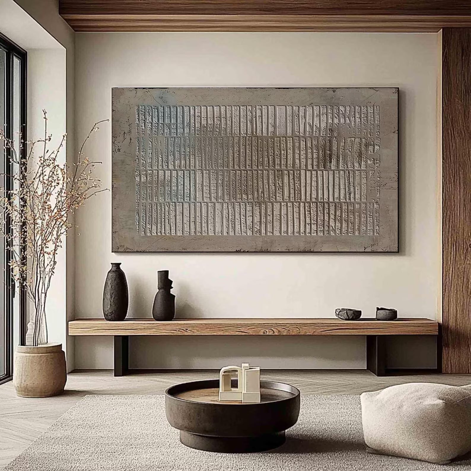 Textured Linear Earth Tones | Polished Calm