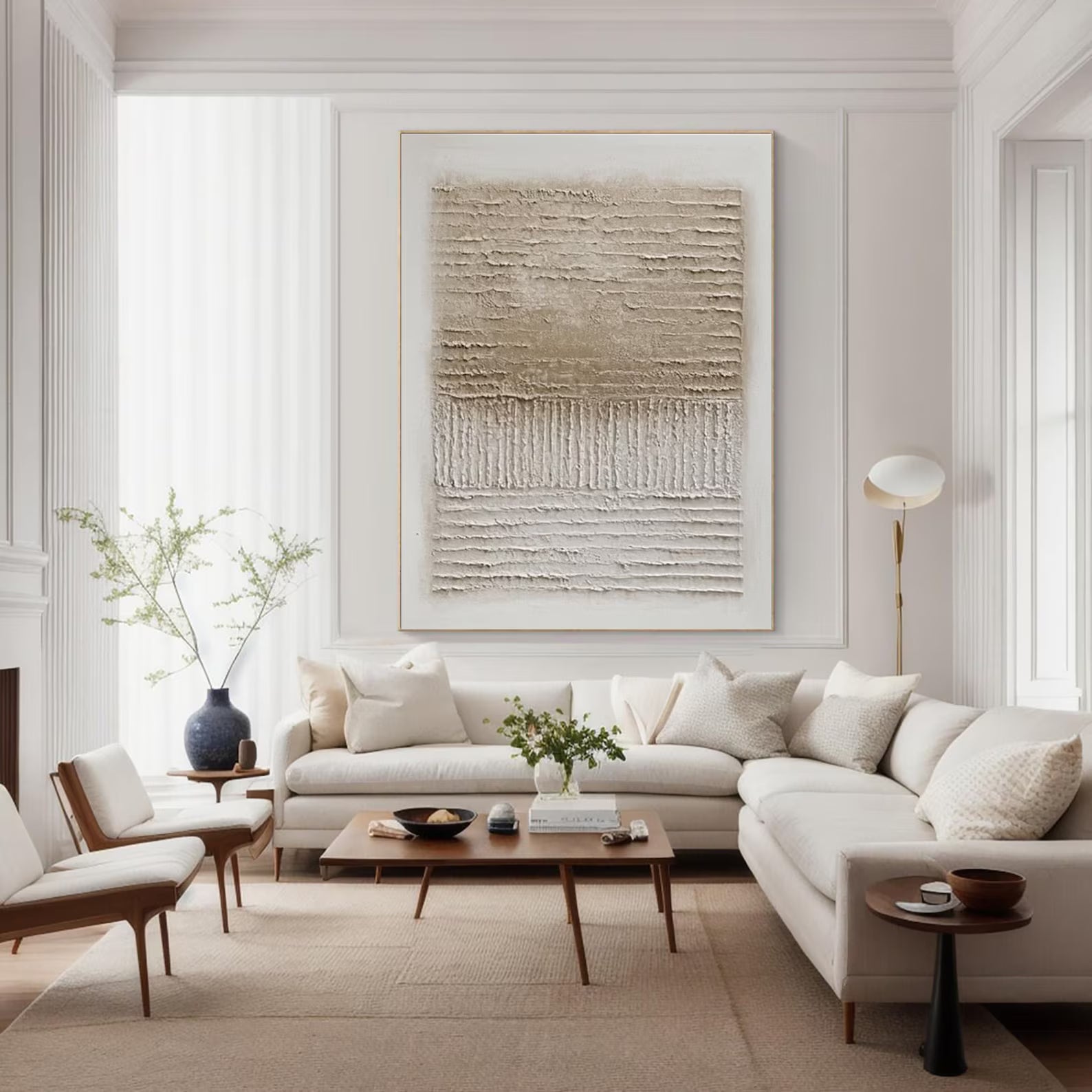 Textured Layered Serenity | Beige Rhythm