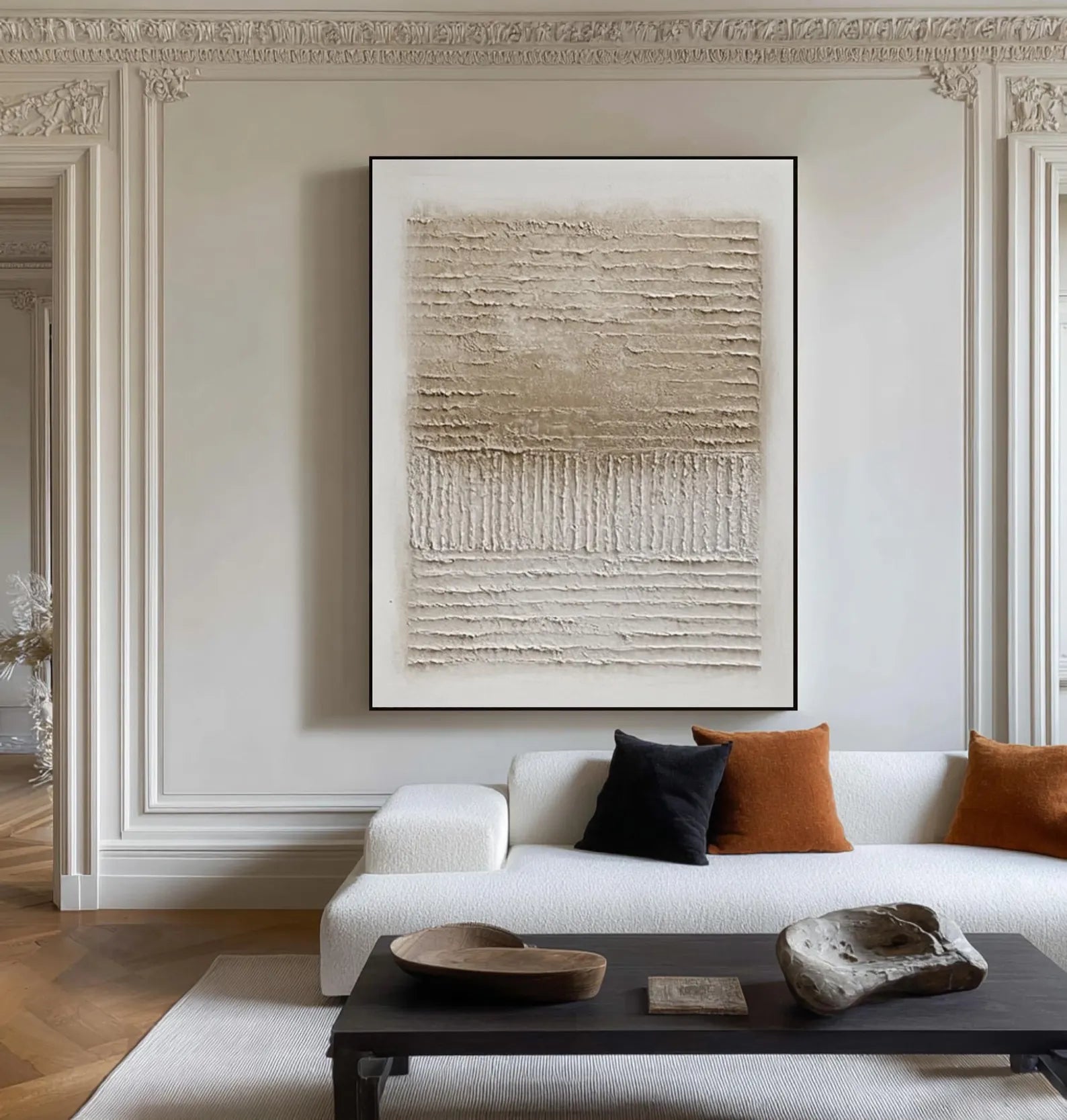 Textured Layered Serenity | Beige Rhythm