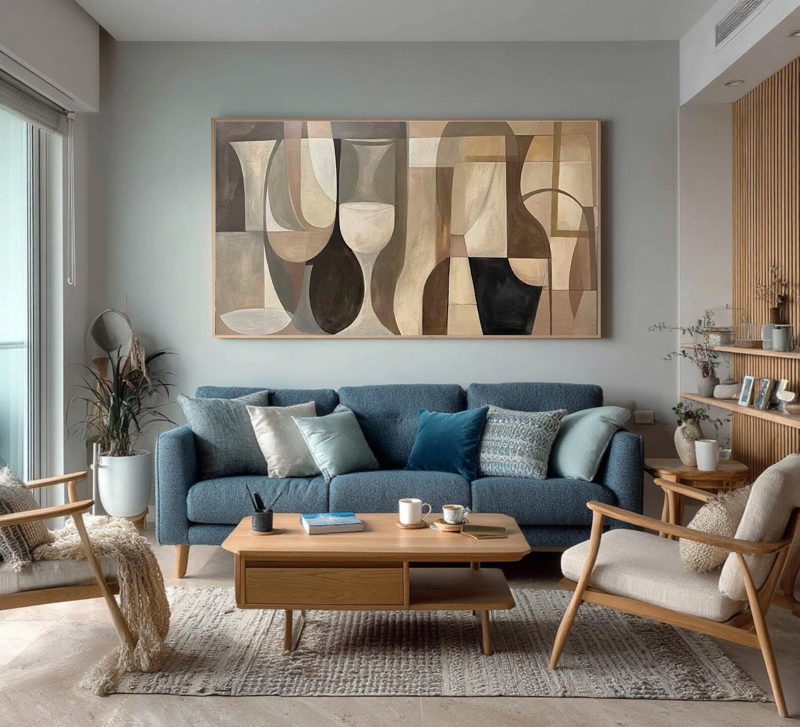 Textured Vessel Mosaic | Neutral Hues