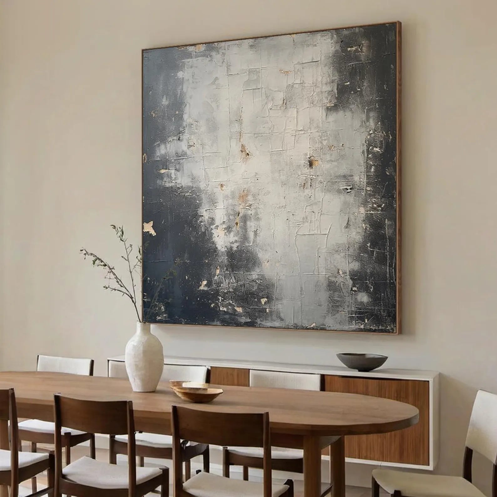 Textured Abstract Depth | Gray Gold