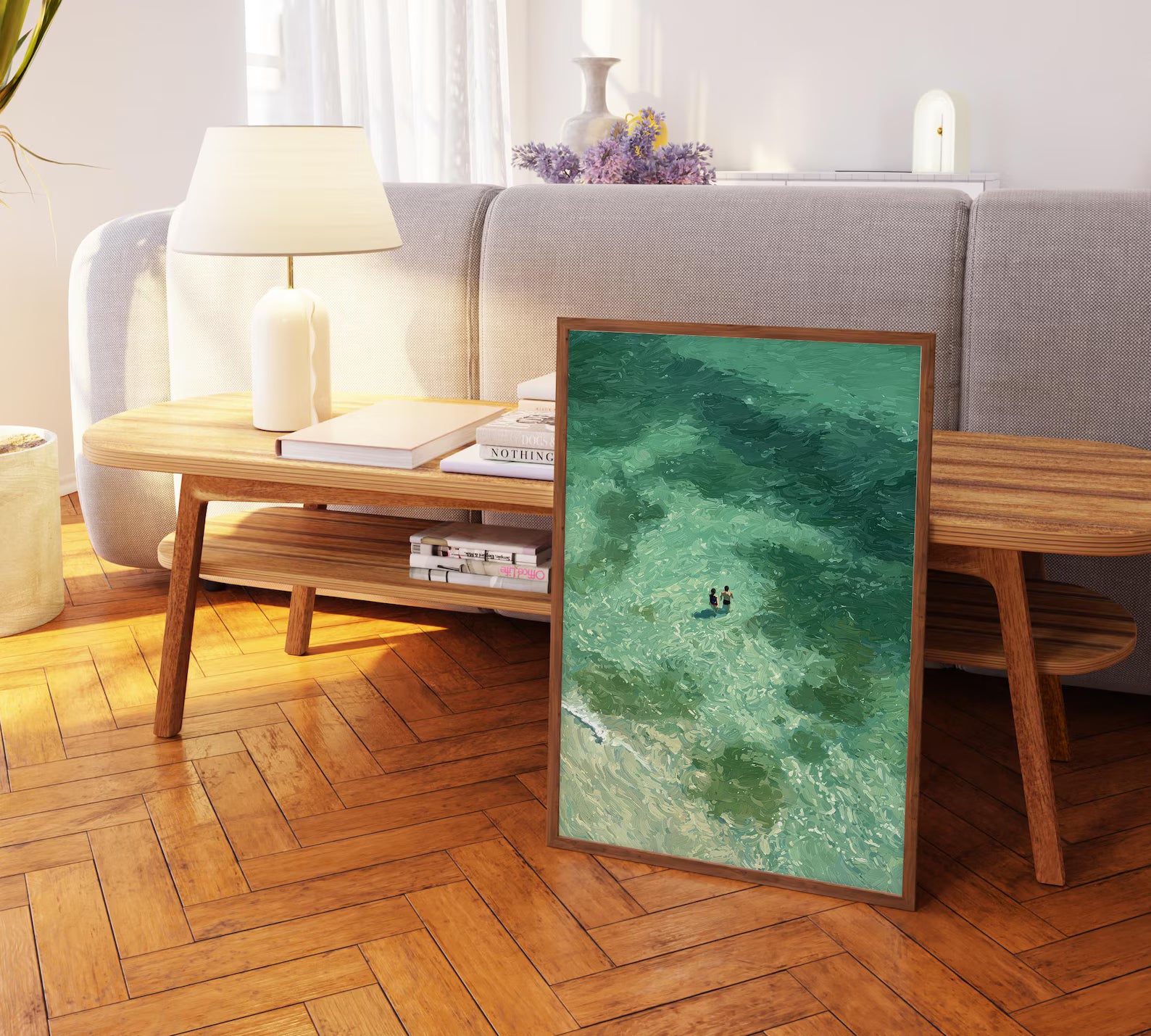 Textured Coastal Opulence | Emerald Tide