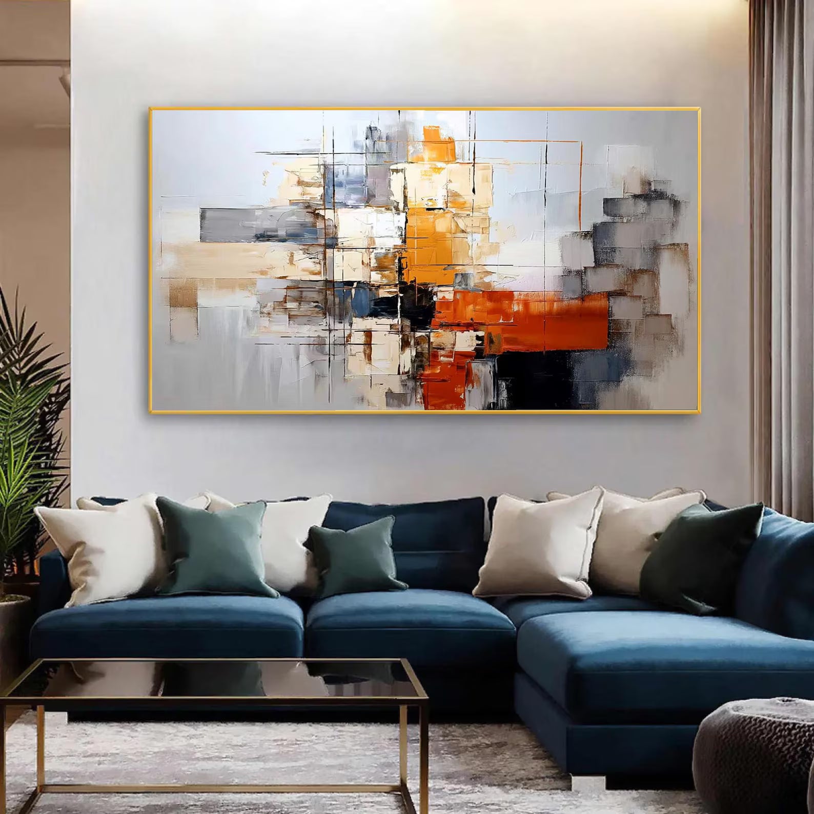 Textured Abstract Panels | Amber Hues