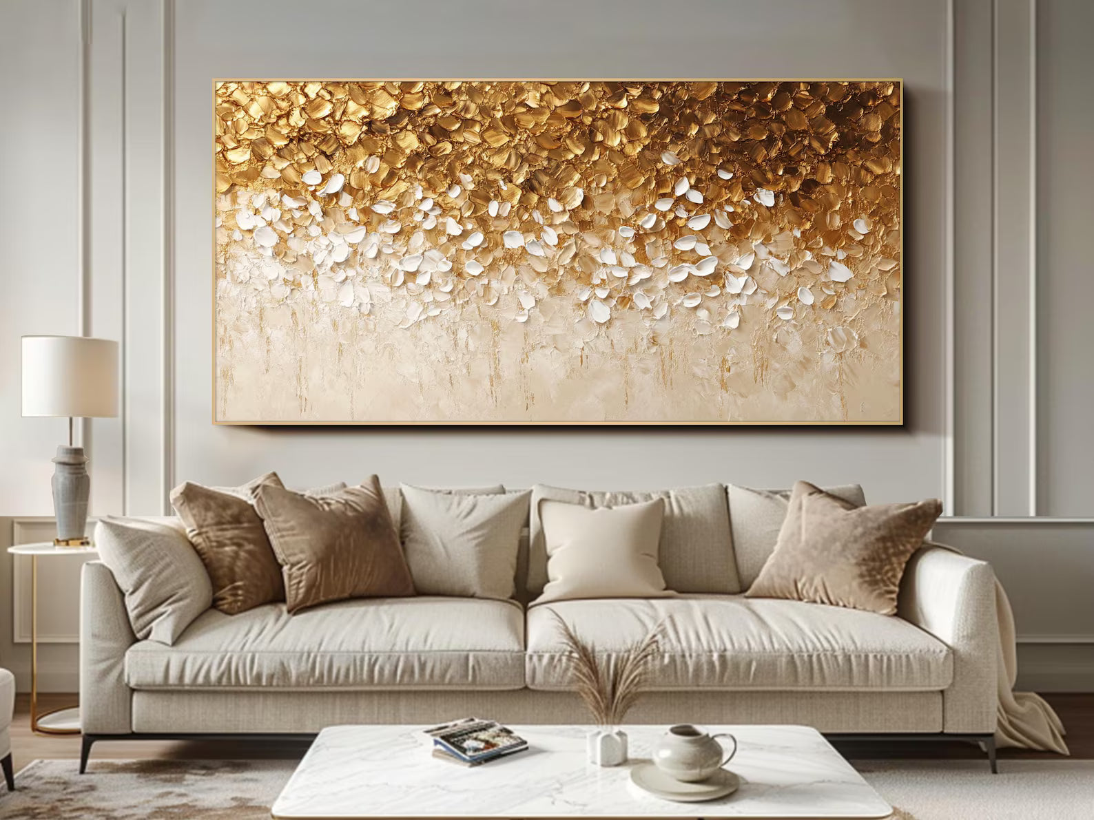 Textured Chryselephantine Opulence | Aureate Petals