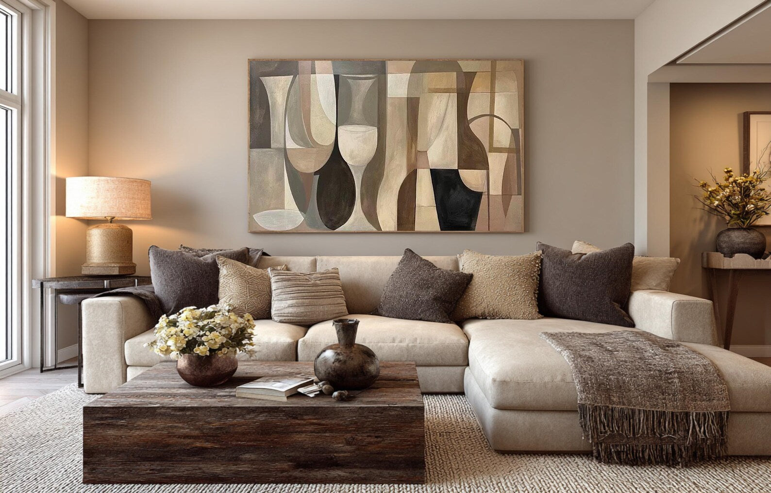 Textured Vessel Mosaic | Neutral Hues