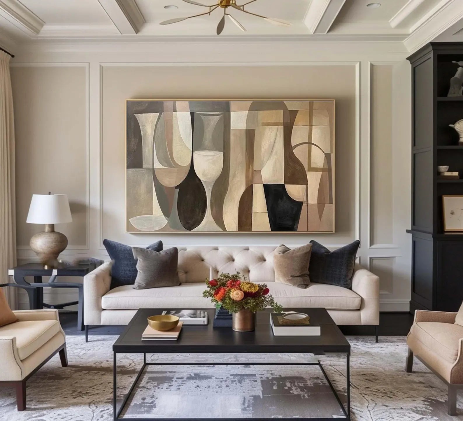 Textured Vessel Mosaic | Neutral Hues