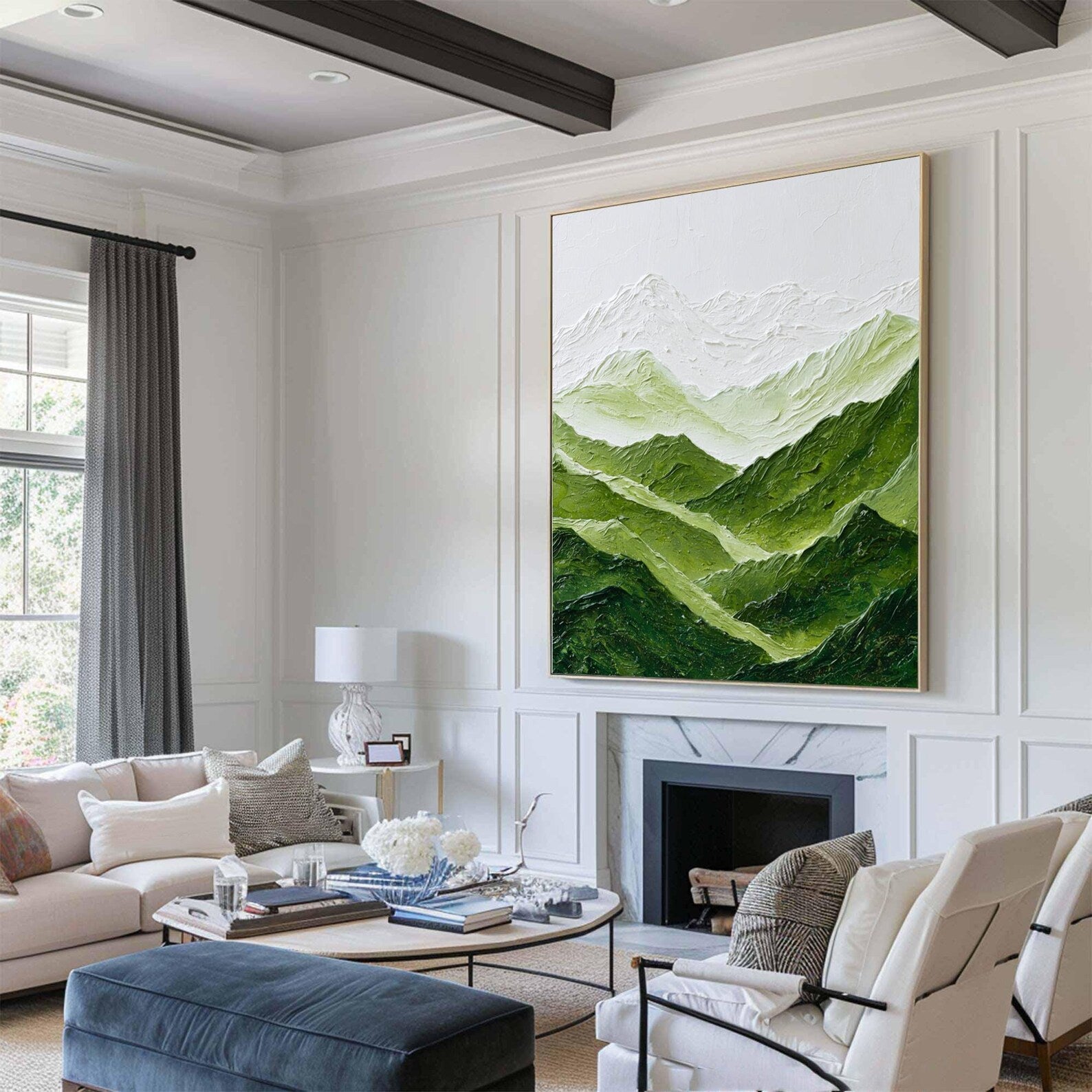Textured Mountain Opulence | Green Peak