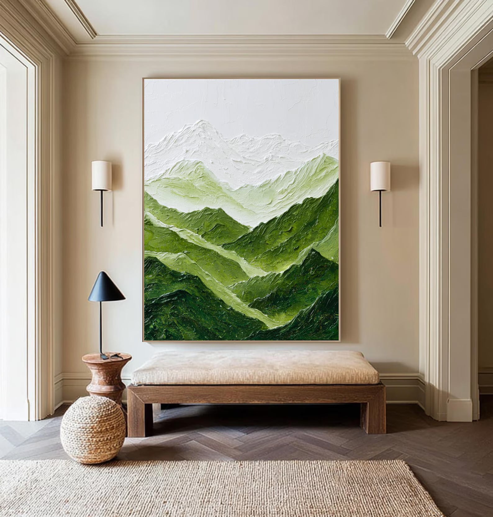 Textured Mountain Opulence | Green Peak