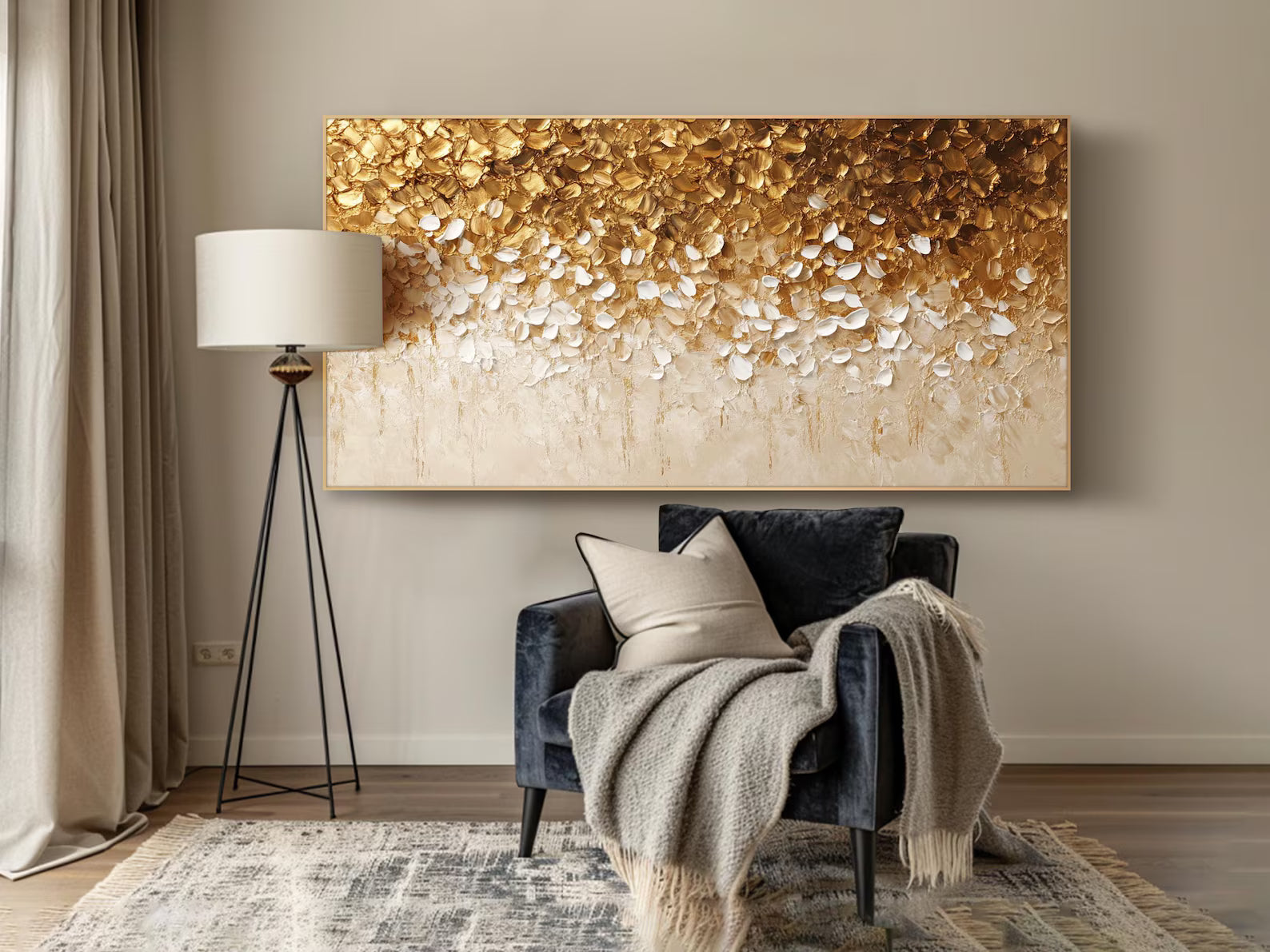 Textured Chryselephantine Opulence | Aureate Petals