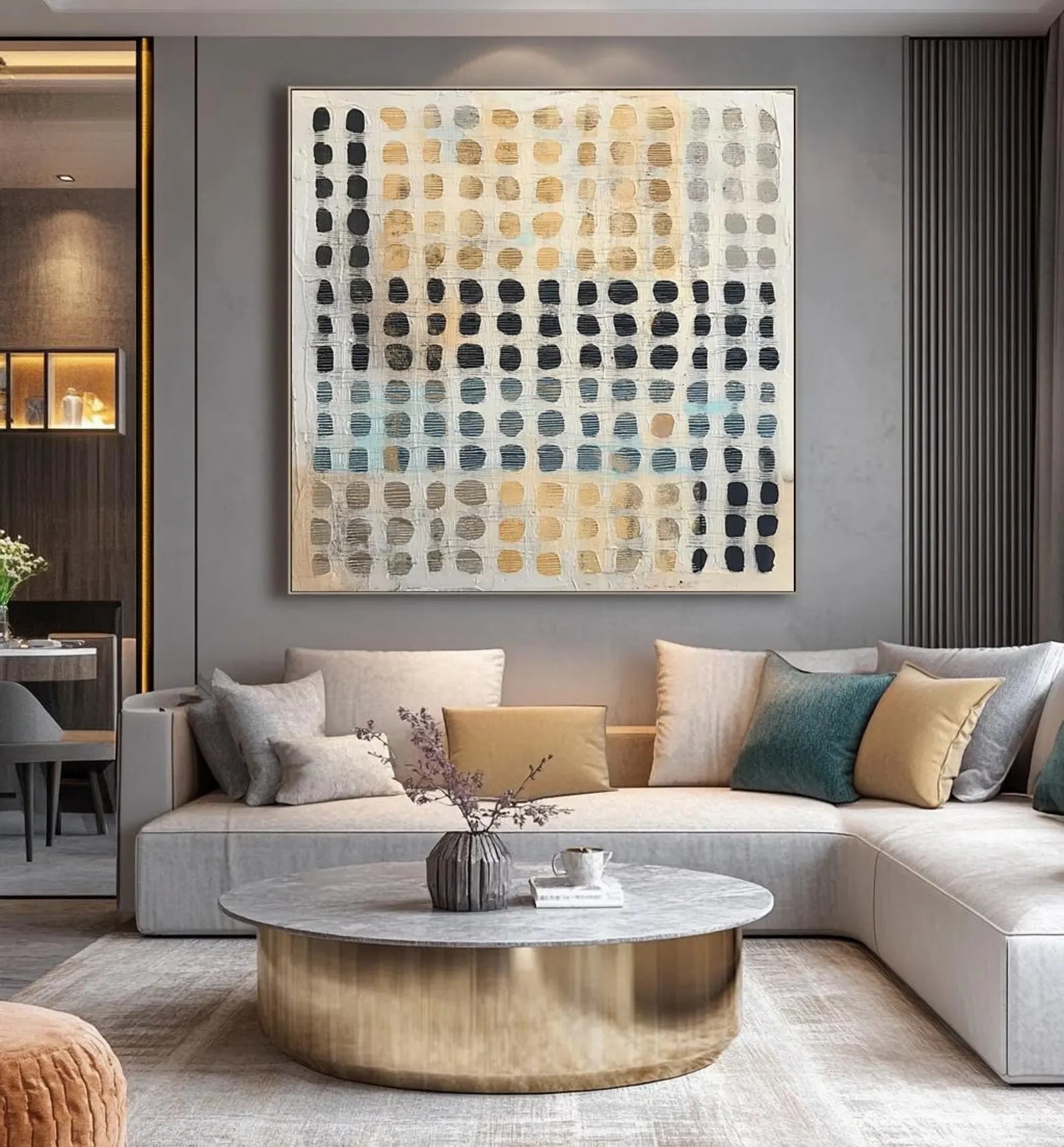 Textured Dot Art | Elegant Neutrals