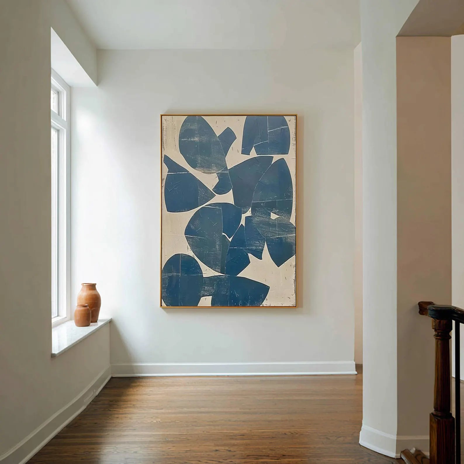 Abstract Blue Shape Art | Timeless Sophistication