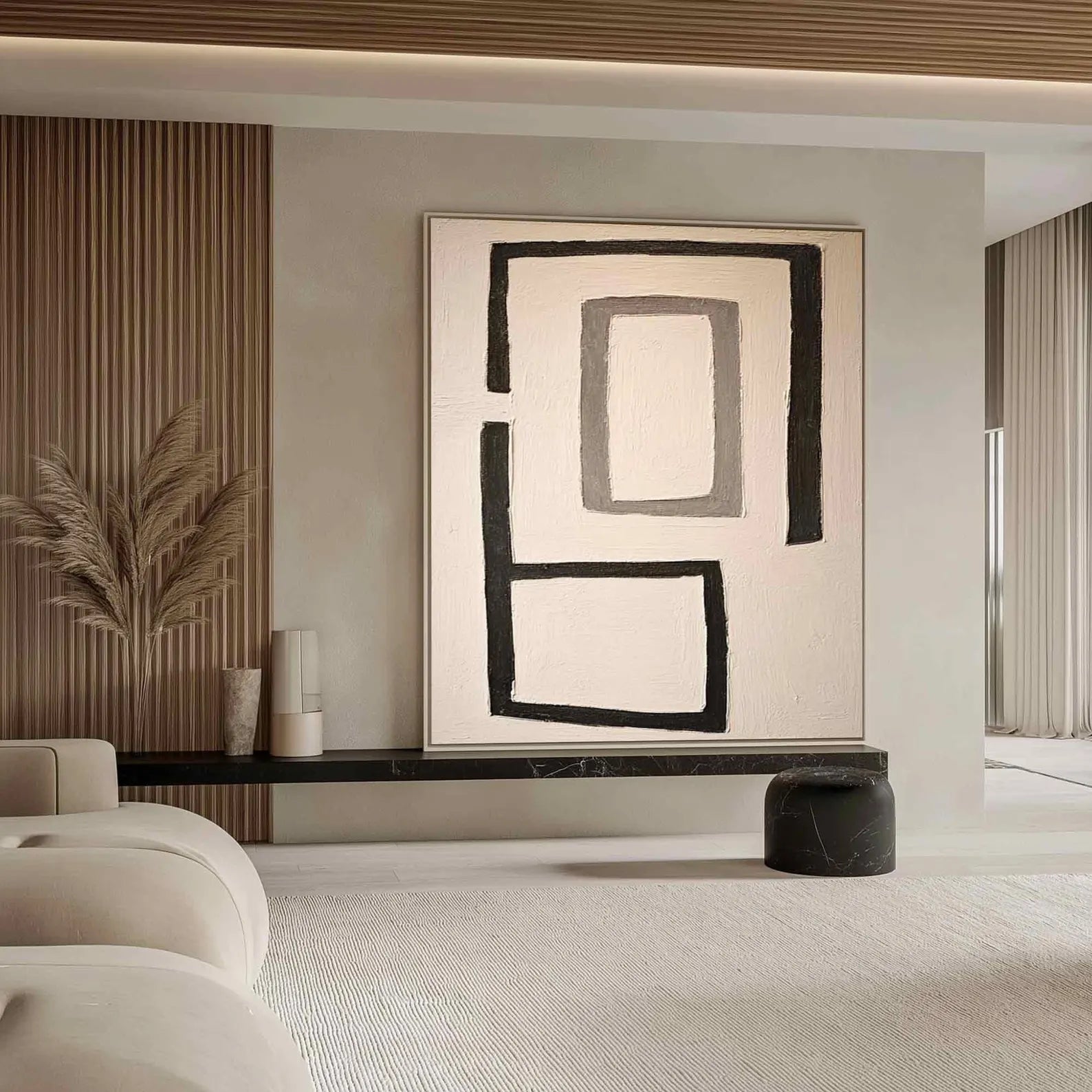 Geometric Block Art | Minimalist Sophistication