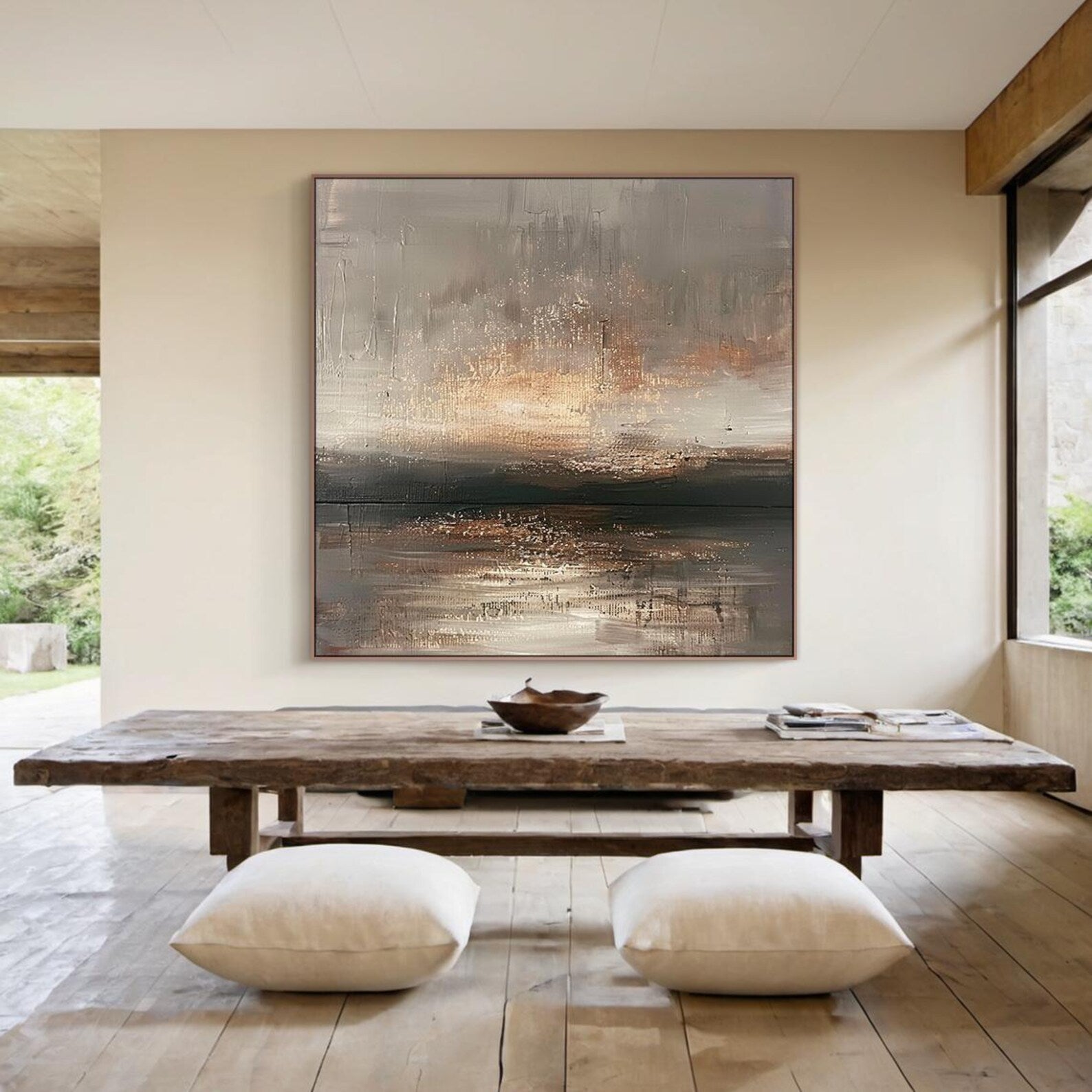 Textured Abstract Radiance | Gray Gold