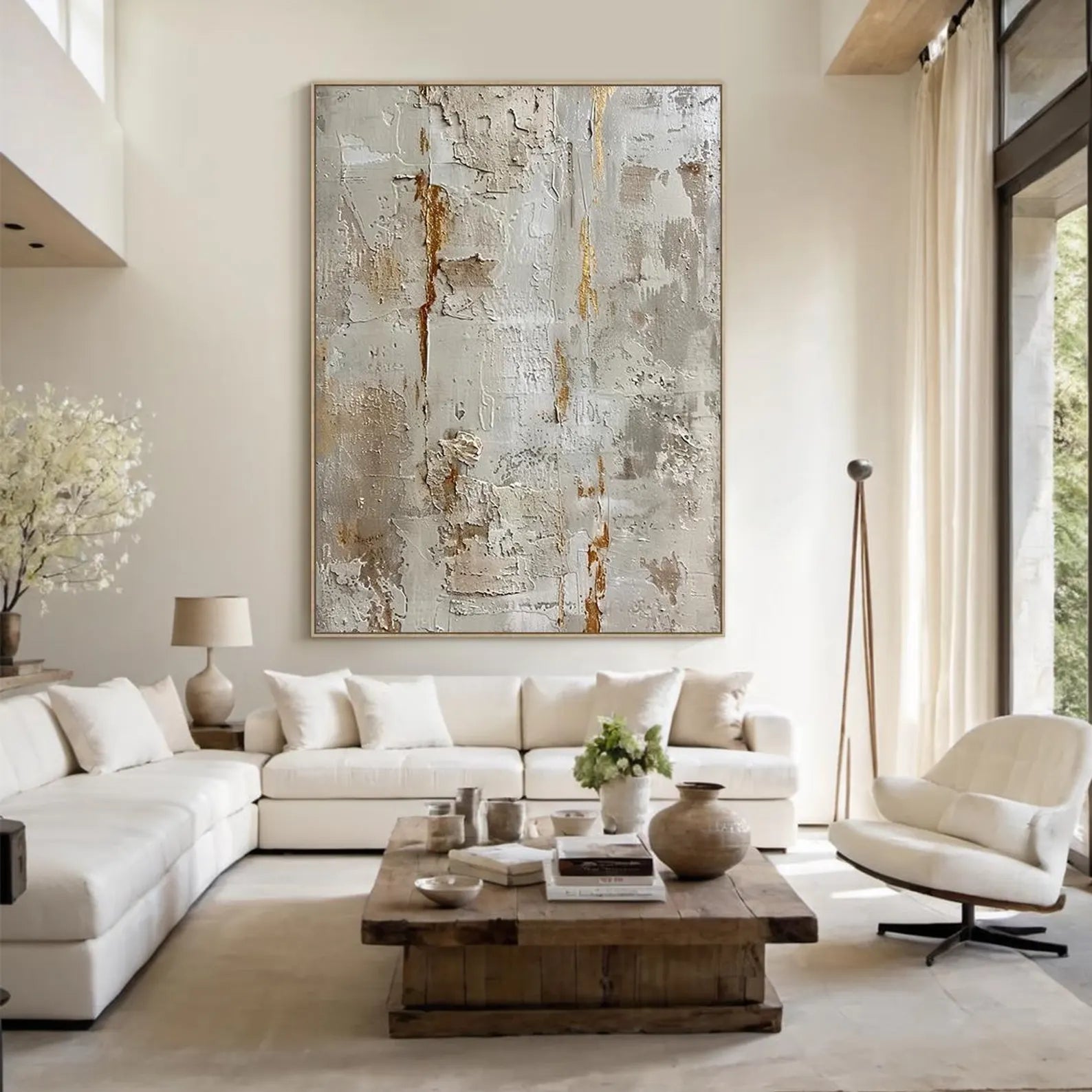 Textured Neutral Opulence | Gold Vein