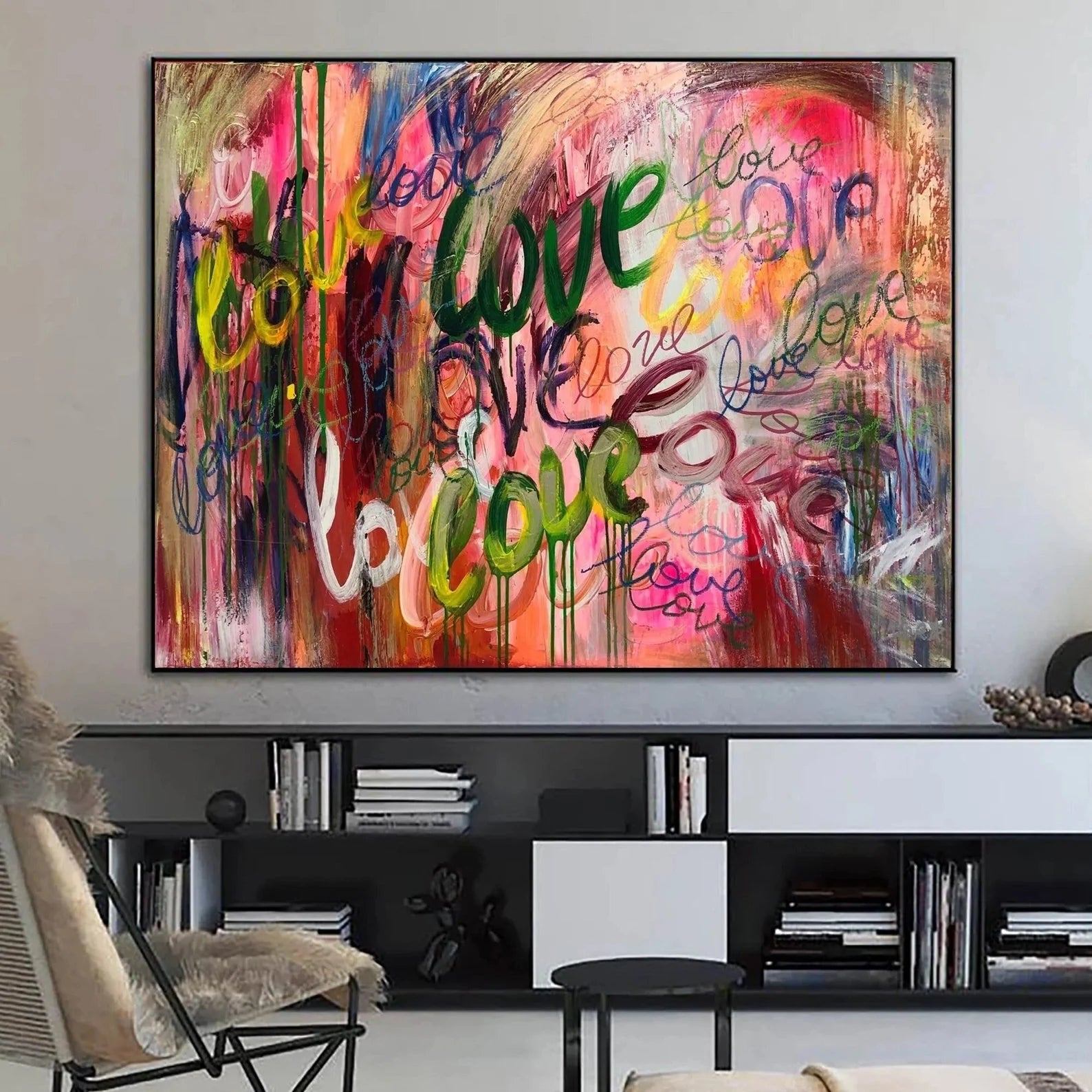 Textured Love Graffiti | Vibrant Hues