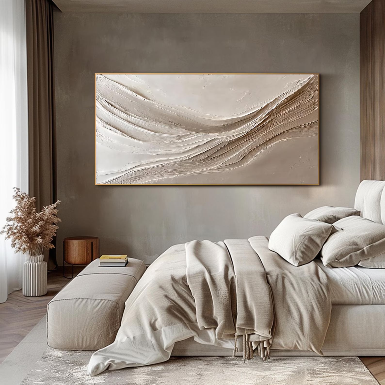 Textured Neutral Minimalist Art | Subtle Flow
