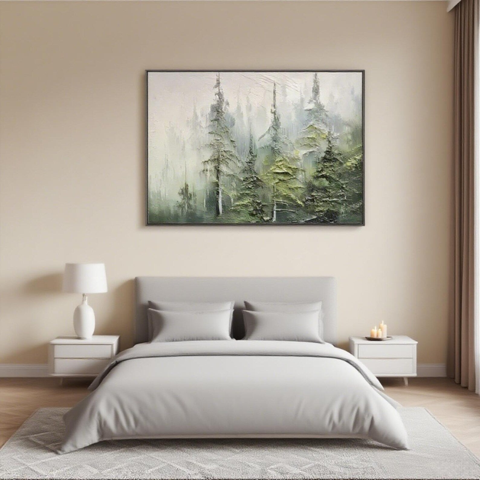 Textured Forest Opulence | Green Pine
