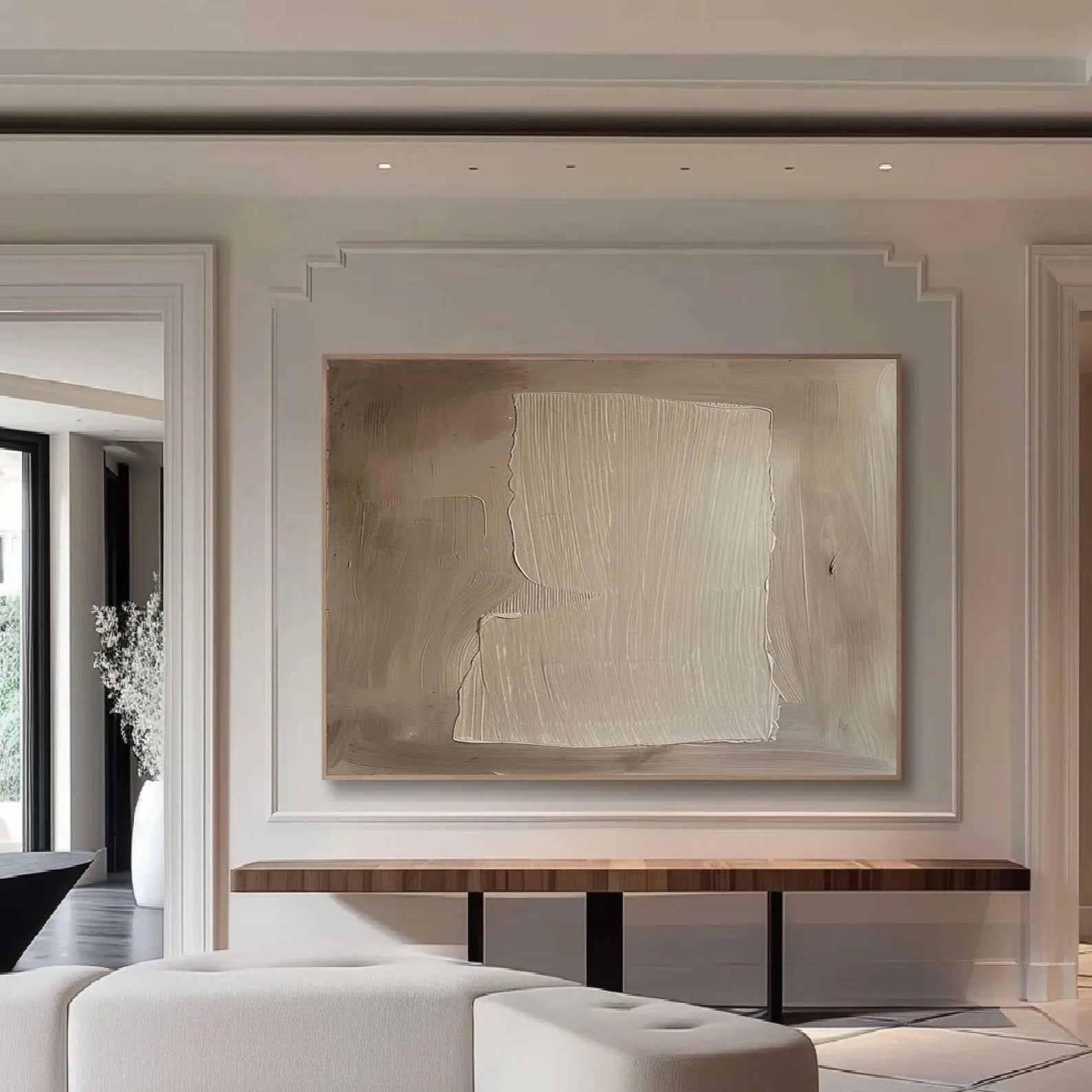 Textured Beige-Tone Art | Calm Sophistication